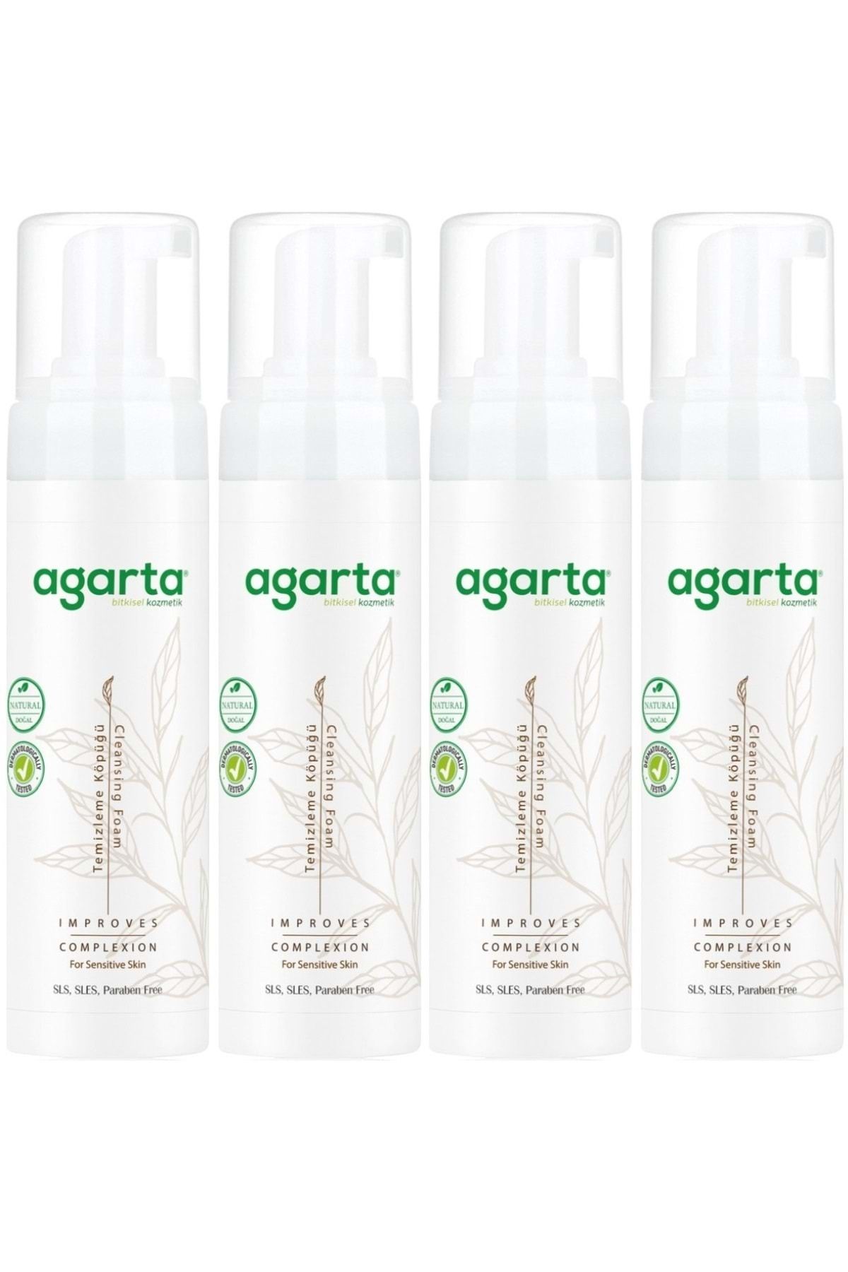 Agarta Doğal Yüz Temizleme Köpüğü 225ML (4 Lü Set)