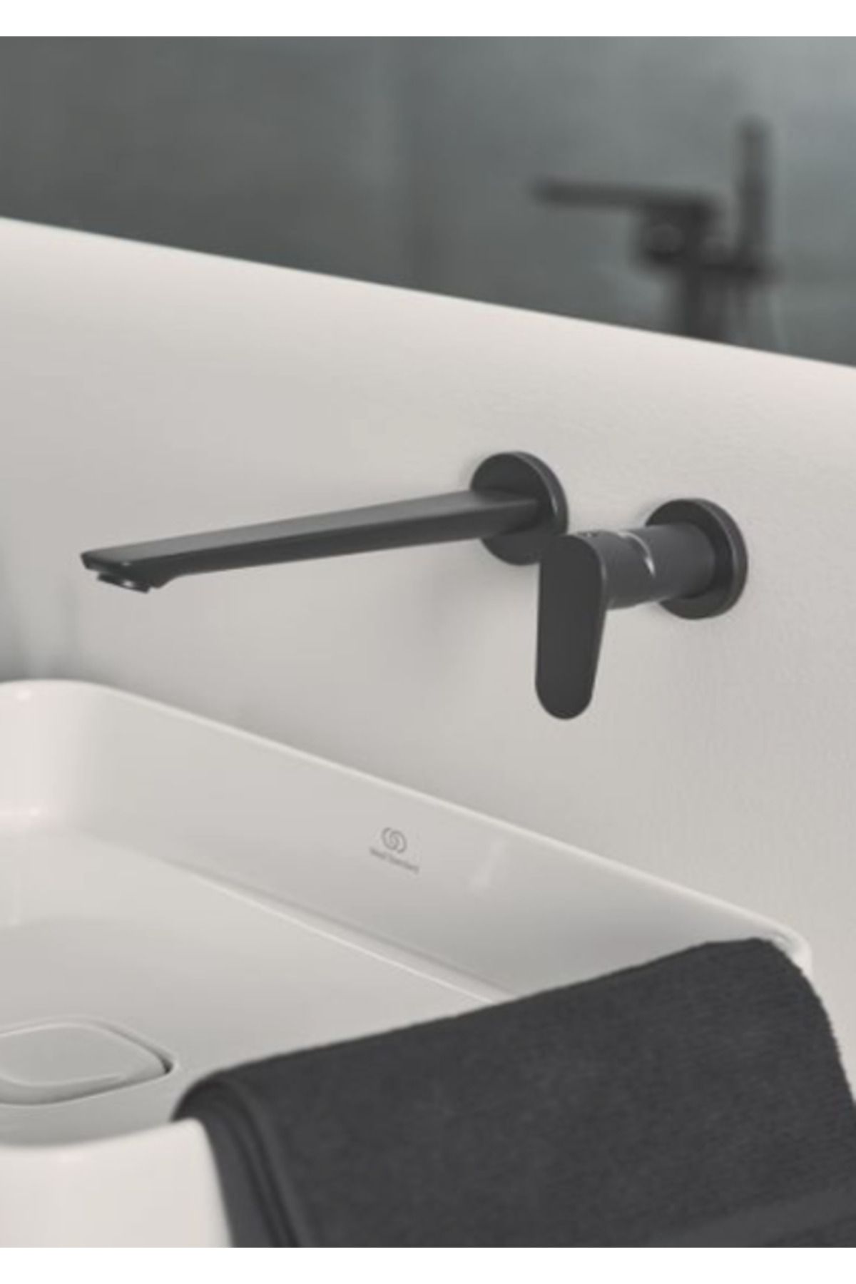 İdeal Standard Cerafine O Ankastre Lavabo Bataryası-Sil-Black
