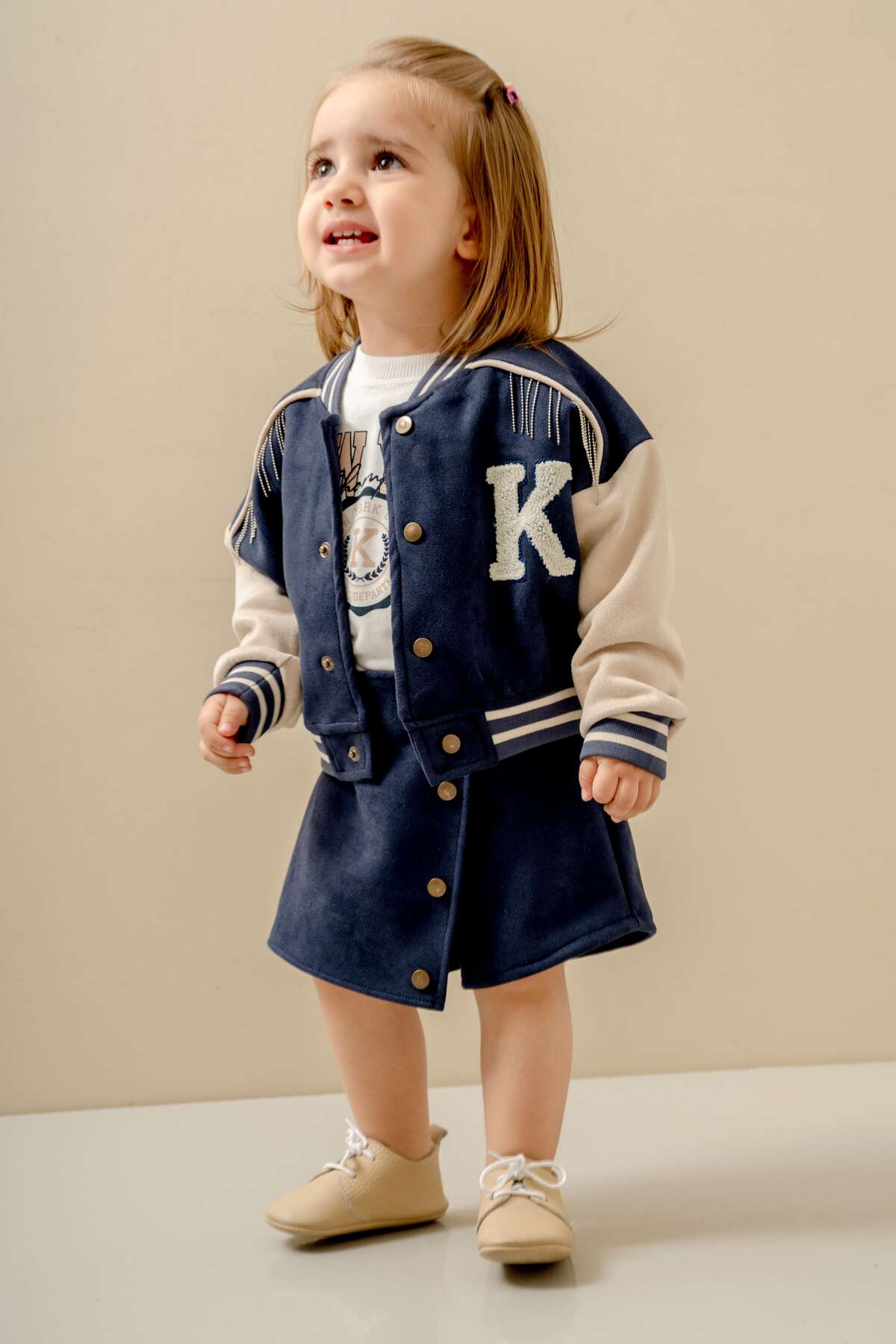 JNF kids Kız Bebek & Çocuk Özel Gün Şort Etekli Kolej Takım (KÜLOTLU ÇORAP HEDİYELİ) fotoğrafı 3 (önizleme)