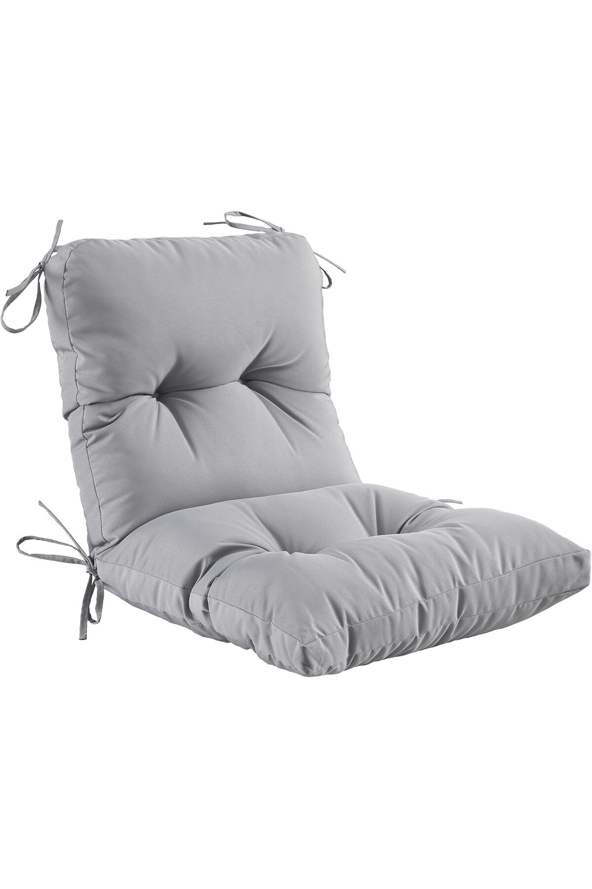puffiber Pofidik Arkalıklı Balkon Sandalye Minderi Özel Dikişli Bağcıklı 43x88 Cm