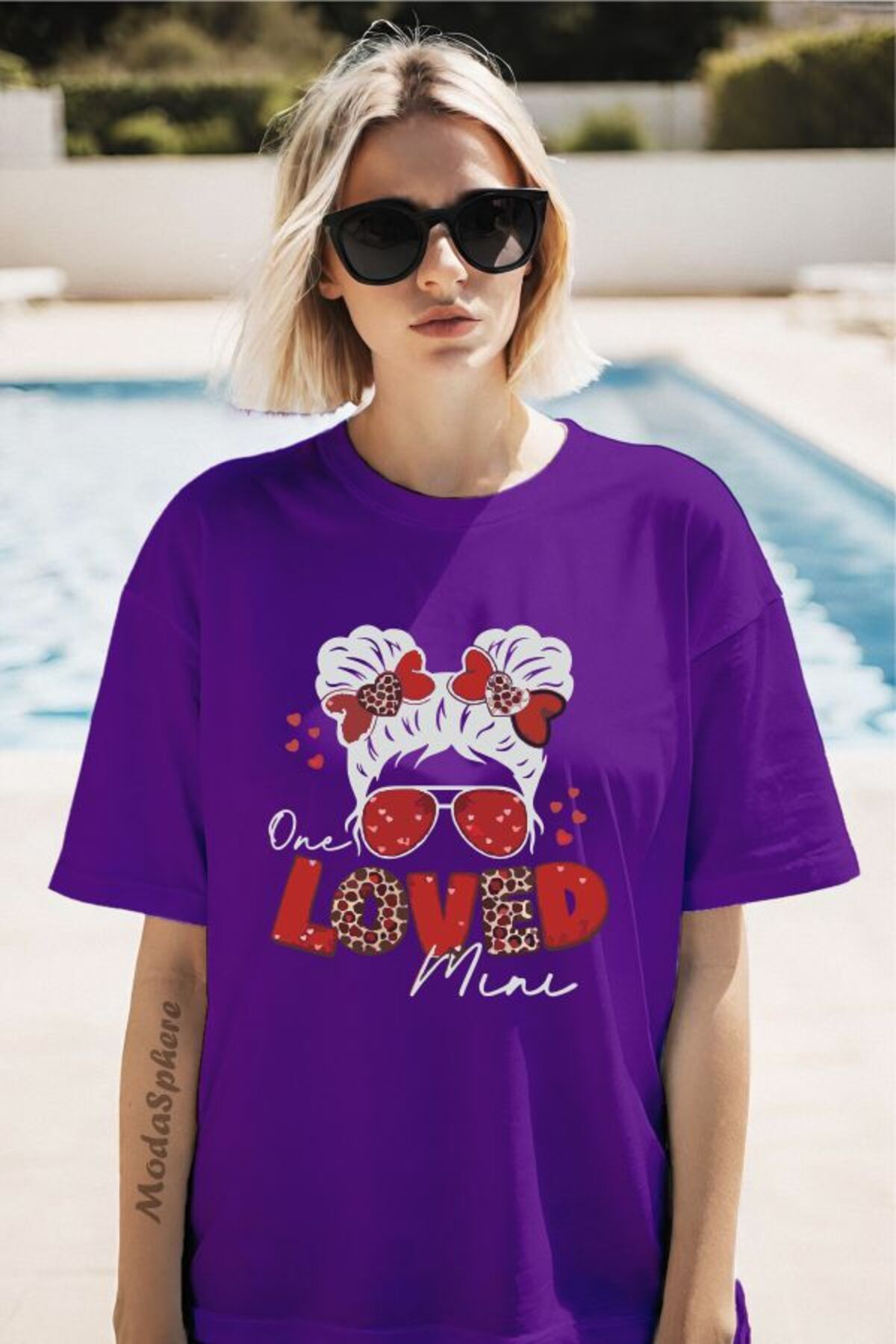 ModaSphere LOVED Baskılı Unisex Oversize Tişört