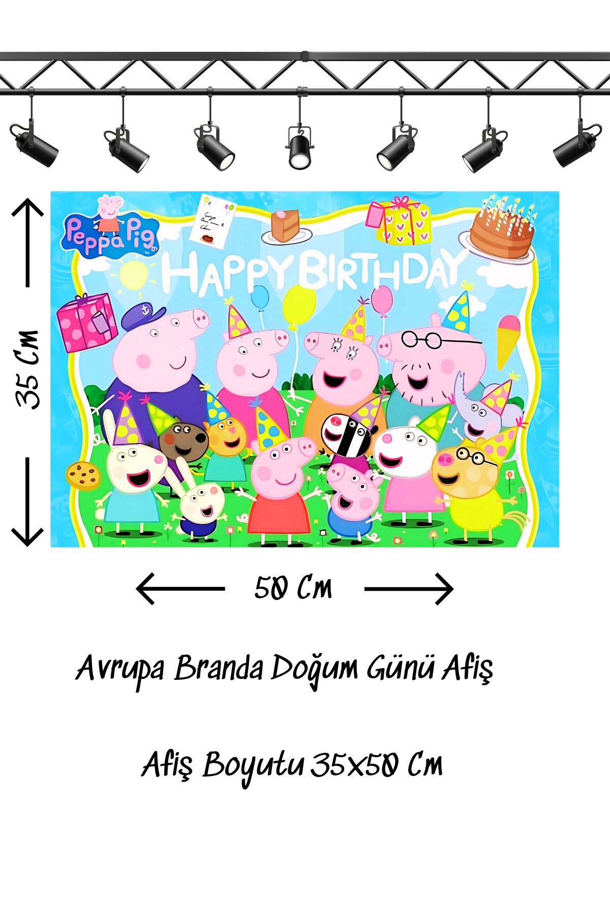 snowparty Doğum Günü Afişi Poster Avrupa Branda 35x50 Cm