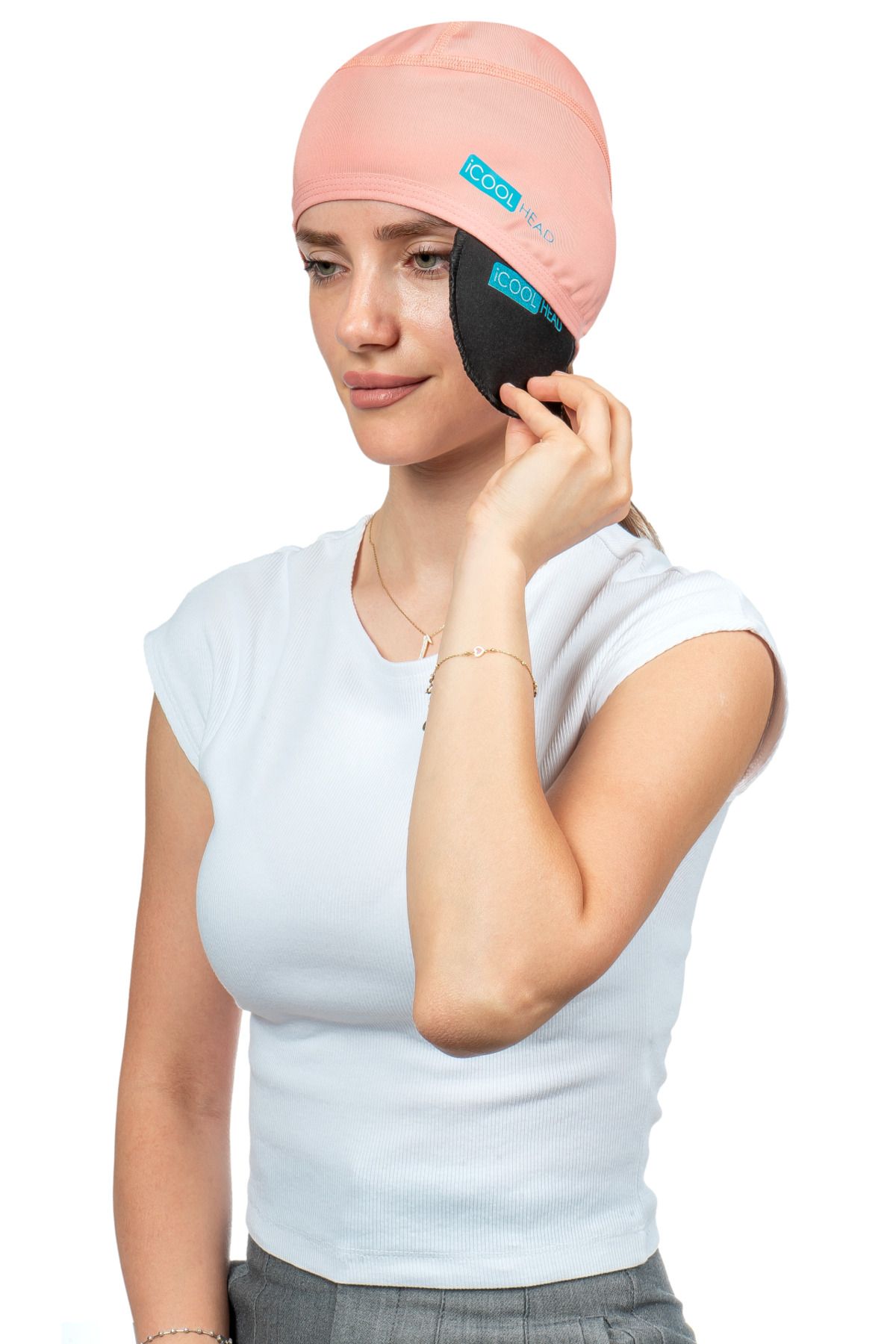 iCool Head VE BAŞ AĞRISI GİDERİCİ BAŞLIK SOĞUK VE SICAK KOMPRES ŞAPKA (SOMON)