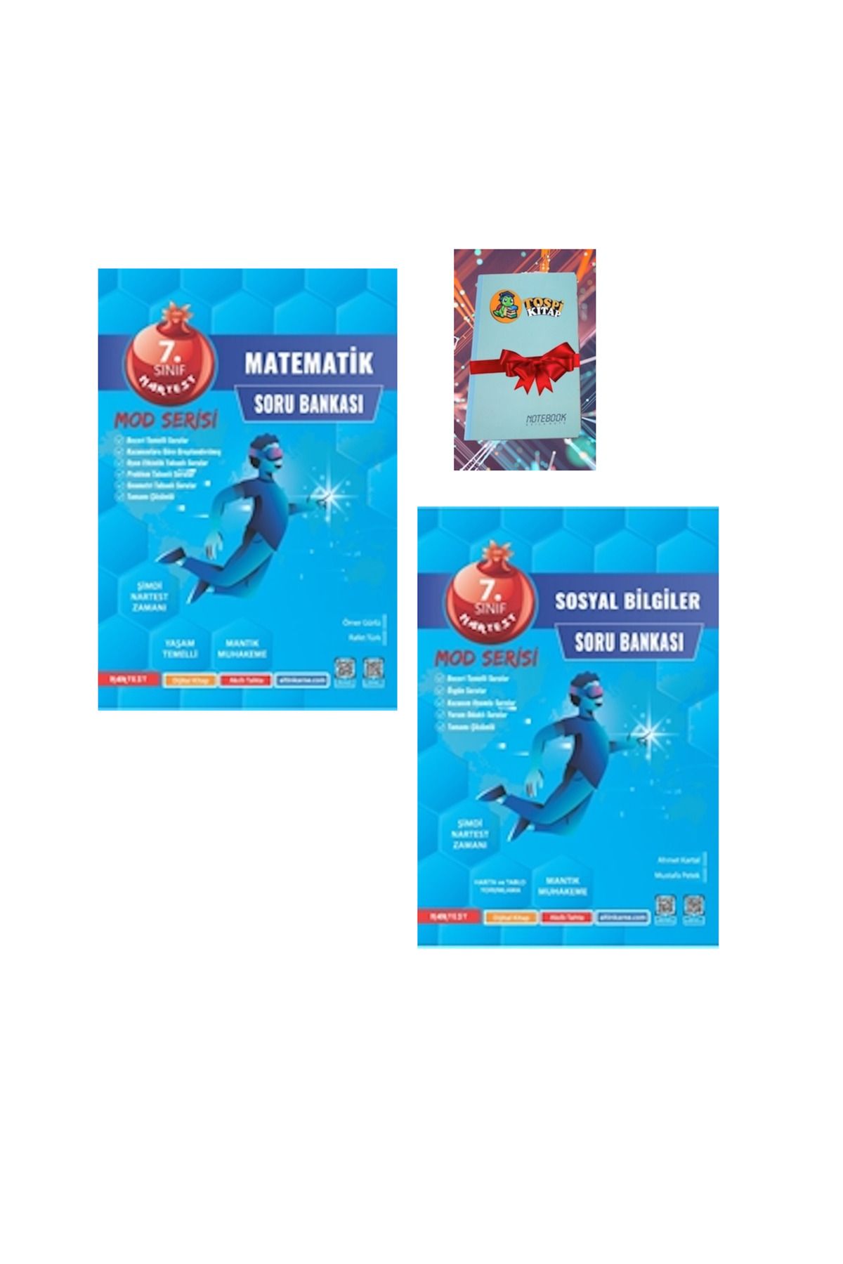 Nartest Yayınları 7. Sınıf Mod MATEMATİK + SOSYAL BİLGİLER Soru Bankası ( NOT DEFTERİ HEDİYE)