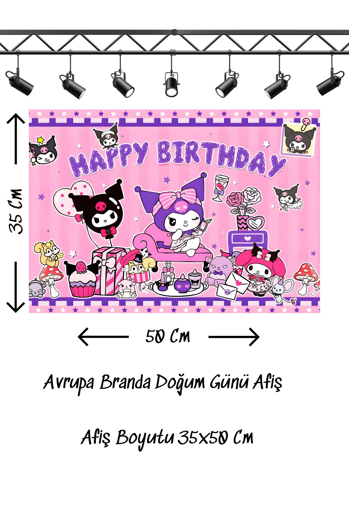 snowparty Doğum Günü Afişi Poster Avrupa Branda 35x50 Cm 2