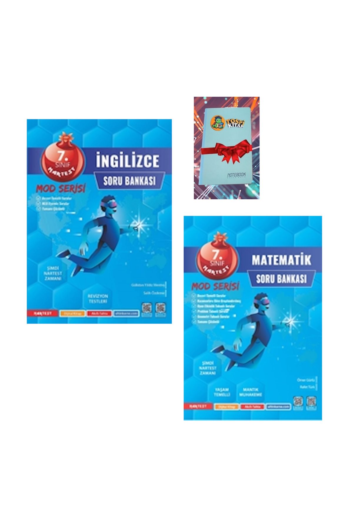 Nartest Yayınları 7. Sınıf Mod İNGİLİZCE + MATEMATİK Soru Bankası ( NOT DEFTERİ HEDİYE)