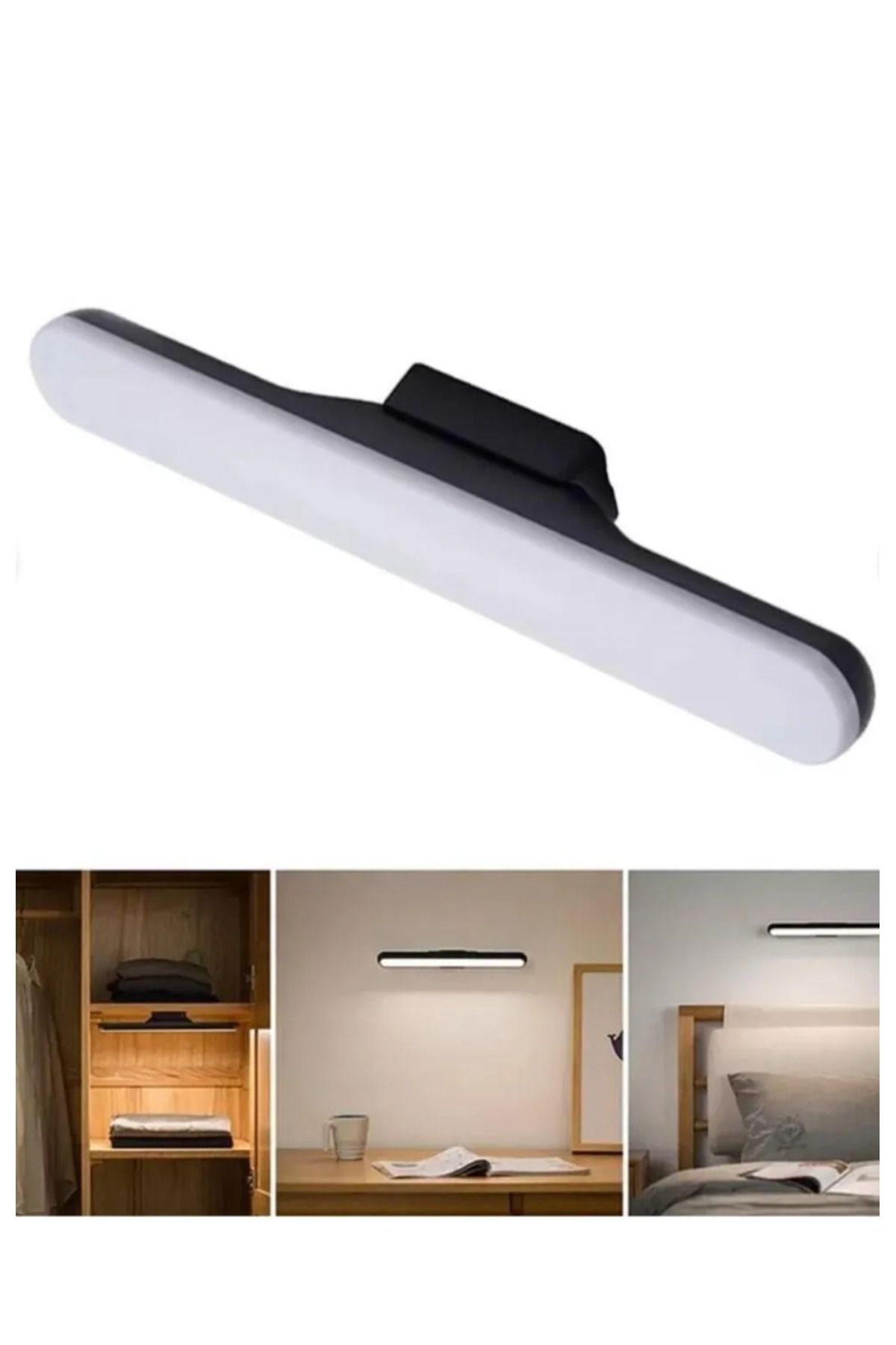electroawm Ton Ayarlı 3 Renk ,siyah Kasa Dokunmatik, 1800mah Şarjlı, Mıknatıslı, Masa,dolap, Vb Led Işık