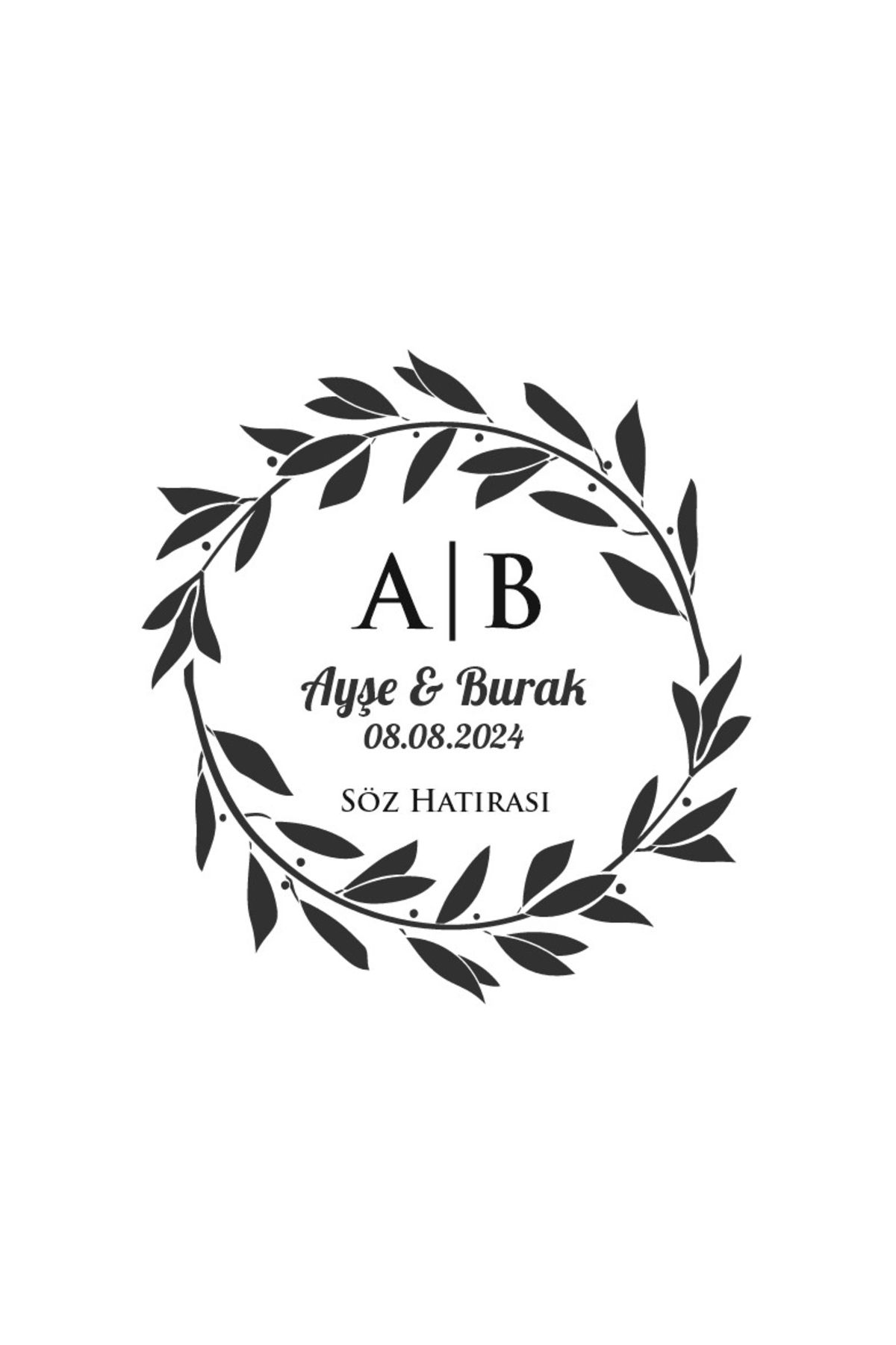 Reysa Tasarım Kış Temalı Şık Dikdörtgen Etiket Kına Nişan Düğün 3x3 cm özel etiket / 50 adet sticker