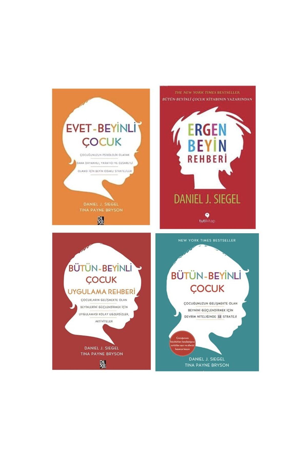 Diyojen Yayıncılık evet beyinli cocuk + butun beyinli cocuk + ergen beyin rehberi + butun beyinli cocuk uygulamali reh