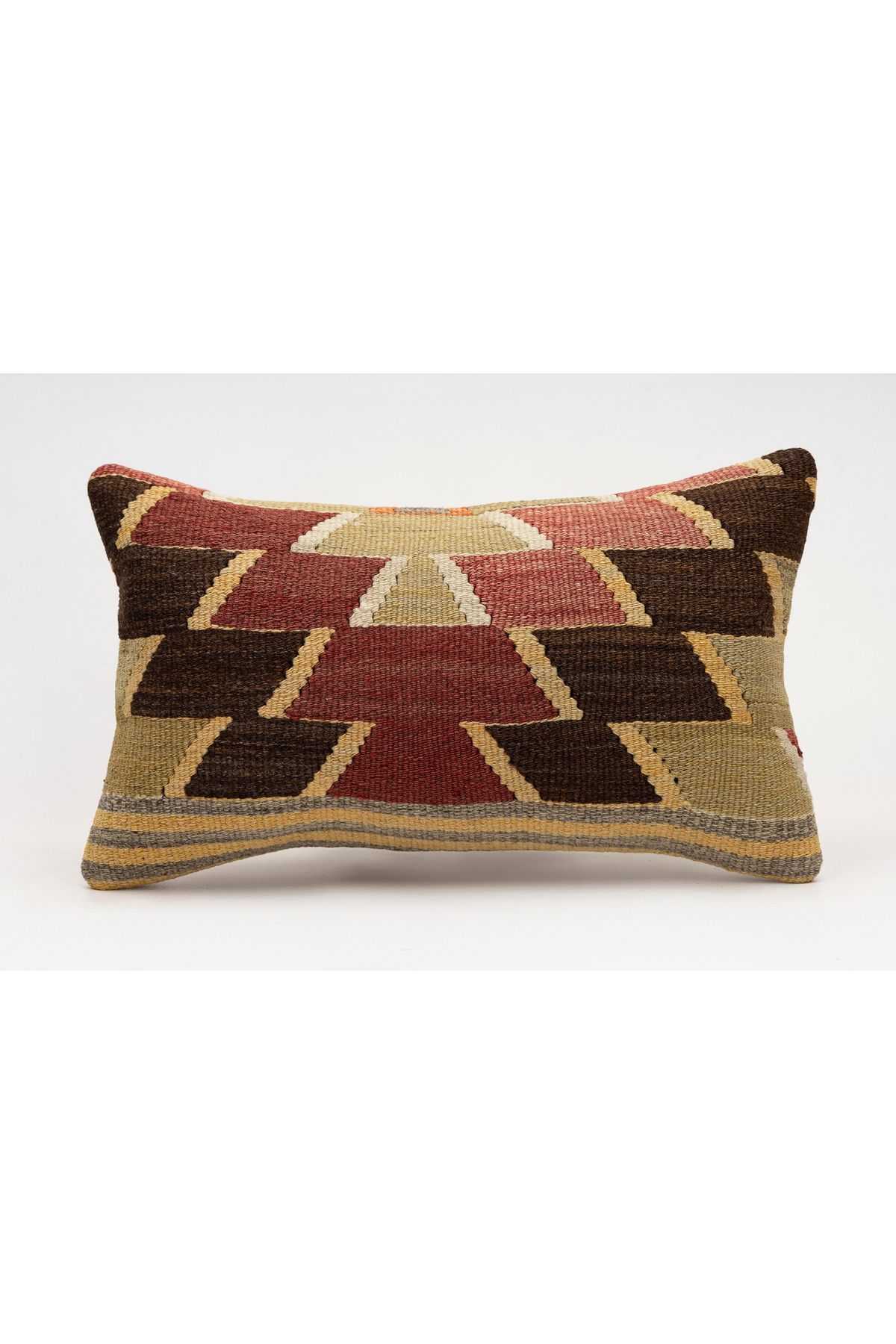 Kilim Whole Sale El Yapımı Kilim'den Yapılmış Vintage Kırlent Kılıfı, Yün, 30x50 Cm