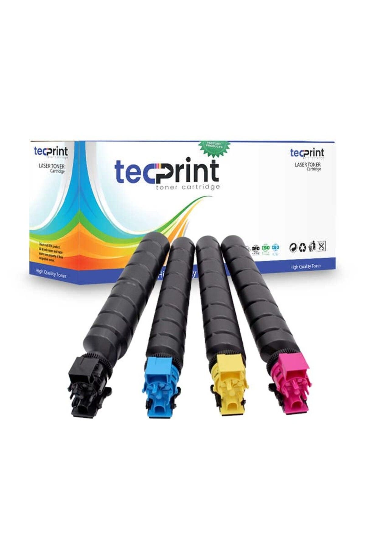 tecprint KYOCERA TK8335 4 Renk Muadil Toner Seti Siyah Mavi Sarı Kırmızı (CMYK)