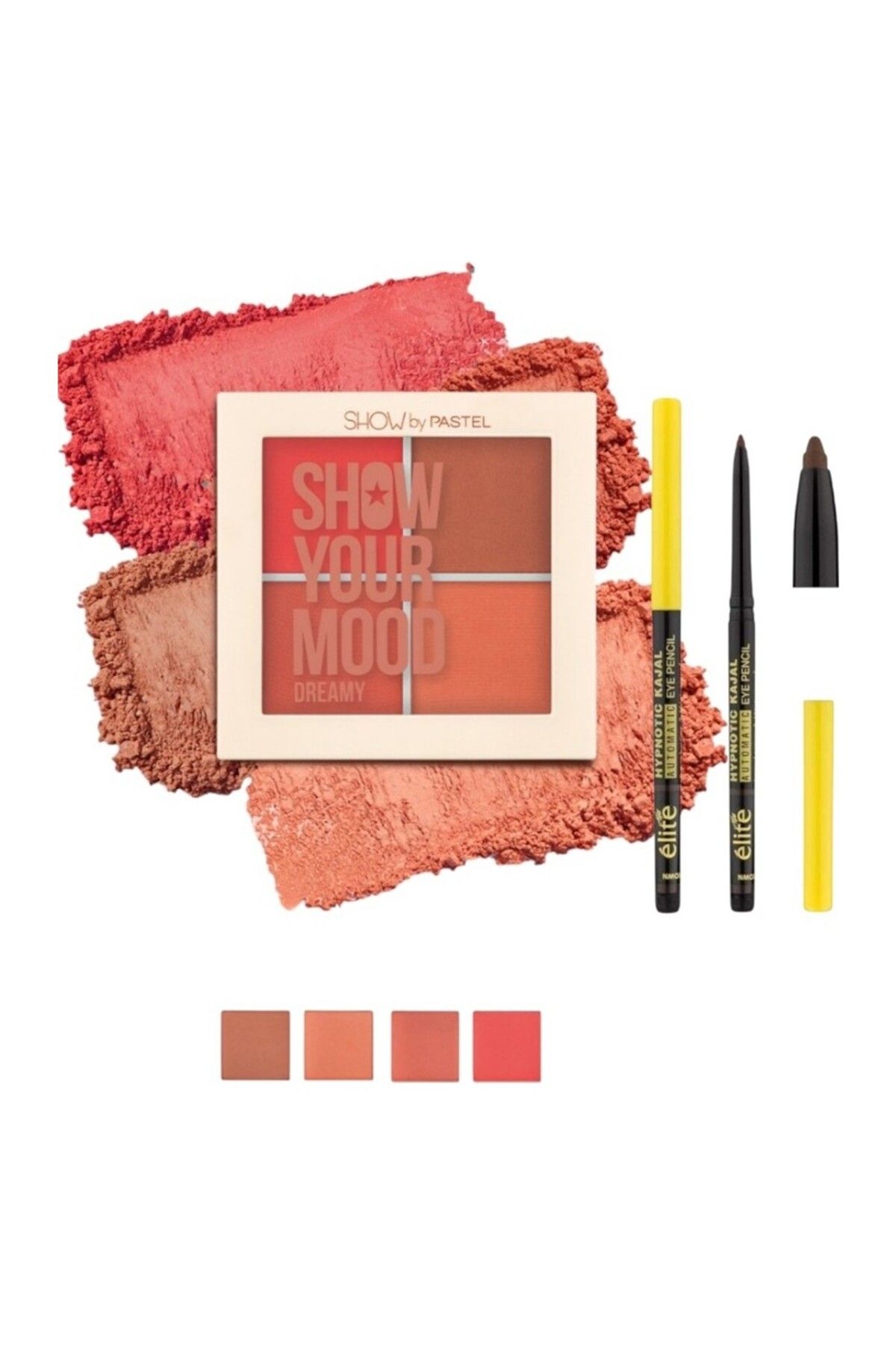 Show by Pastel Show Your Mood Blush Set - Allık Seti 442 Dreamy + Elite Kajal Göz Kalemi Kahverengi