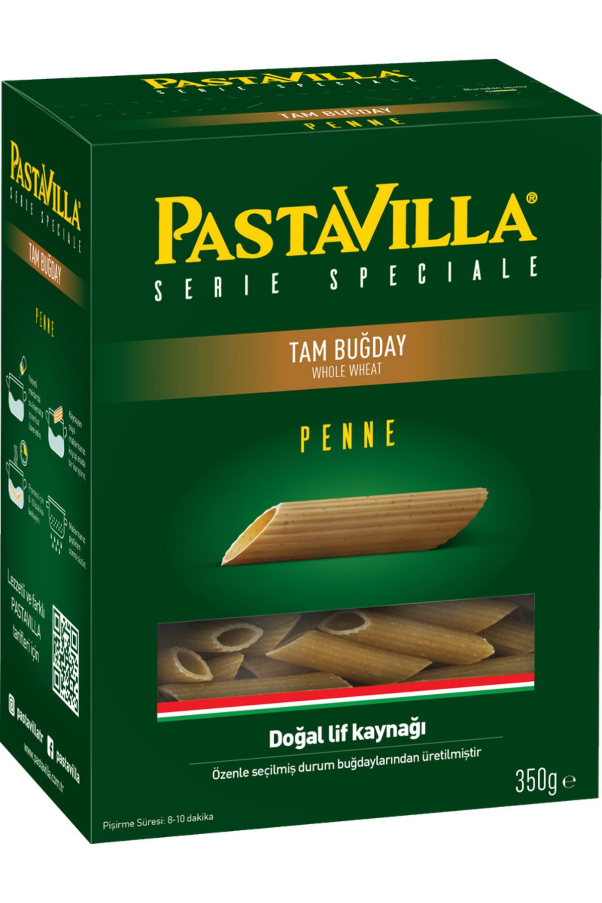 Pastavilla Tam Buğday Penne Makarna 350 gr