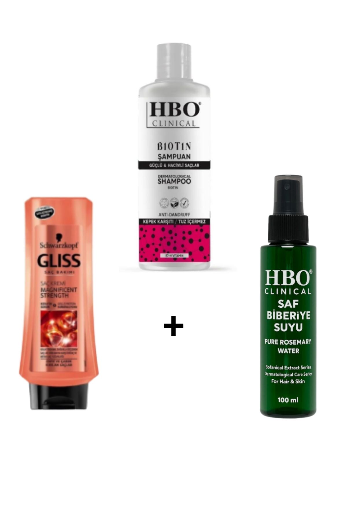 hbo Clınıcal Biotin Şampuan Gliss Saç Kremi Clınıcal Biberiye Suyu Saç Bakım Seti 3lü