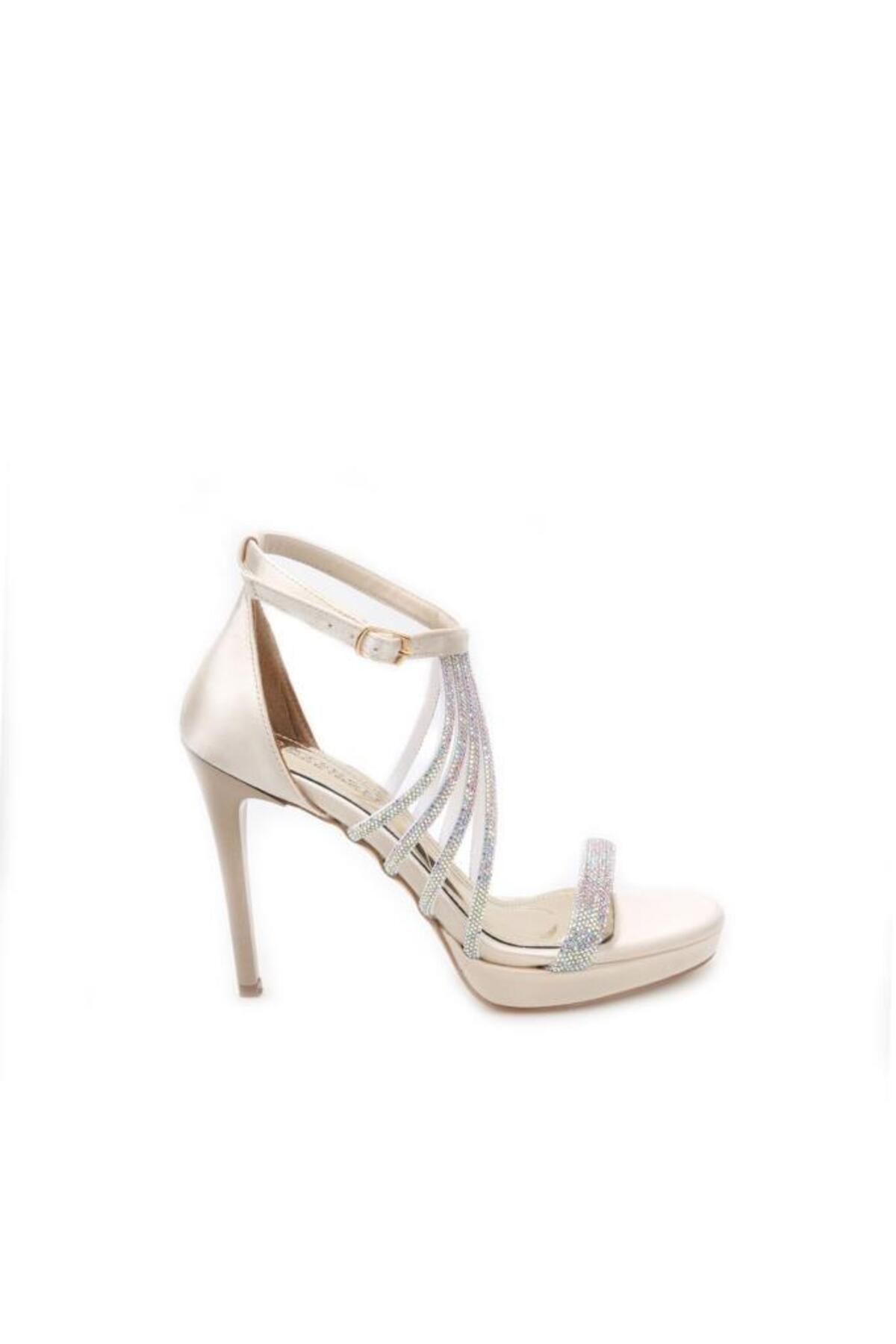 Papuçcity Ony 03243 11 Cm Kadın Platform Abiye Ayakkabı