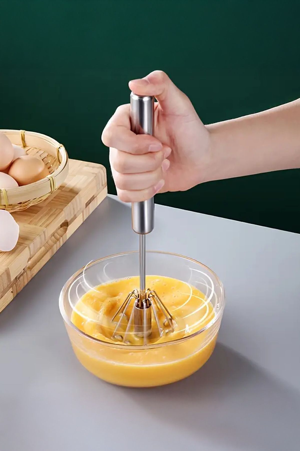 Kitchen Life Çelik Bas-Çek Otomatik Silikonlu Çırpıcı