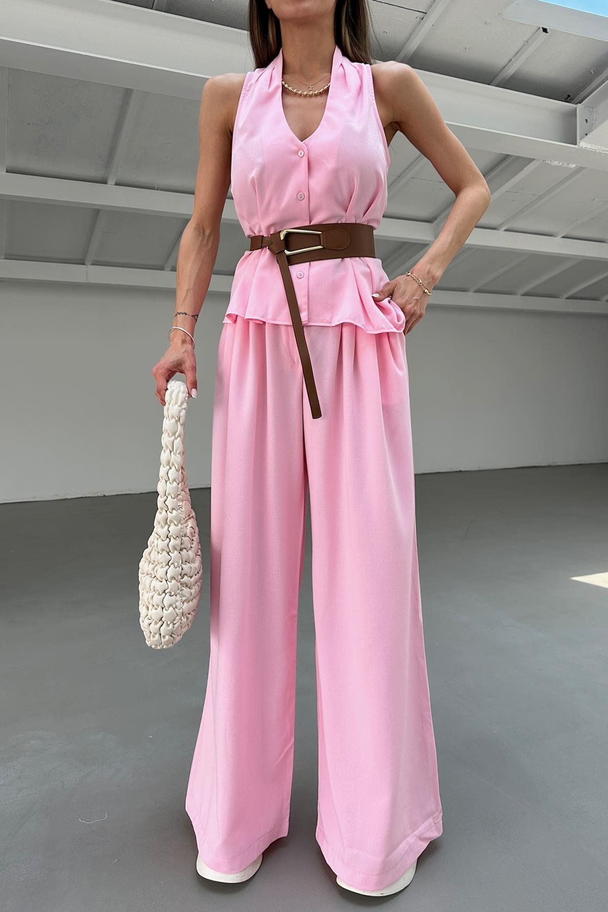 mylove Kemerli Pepa Takım Pembe