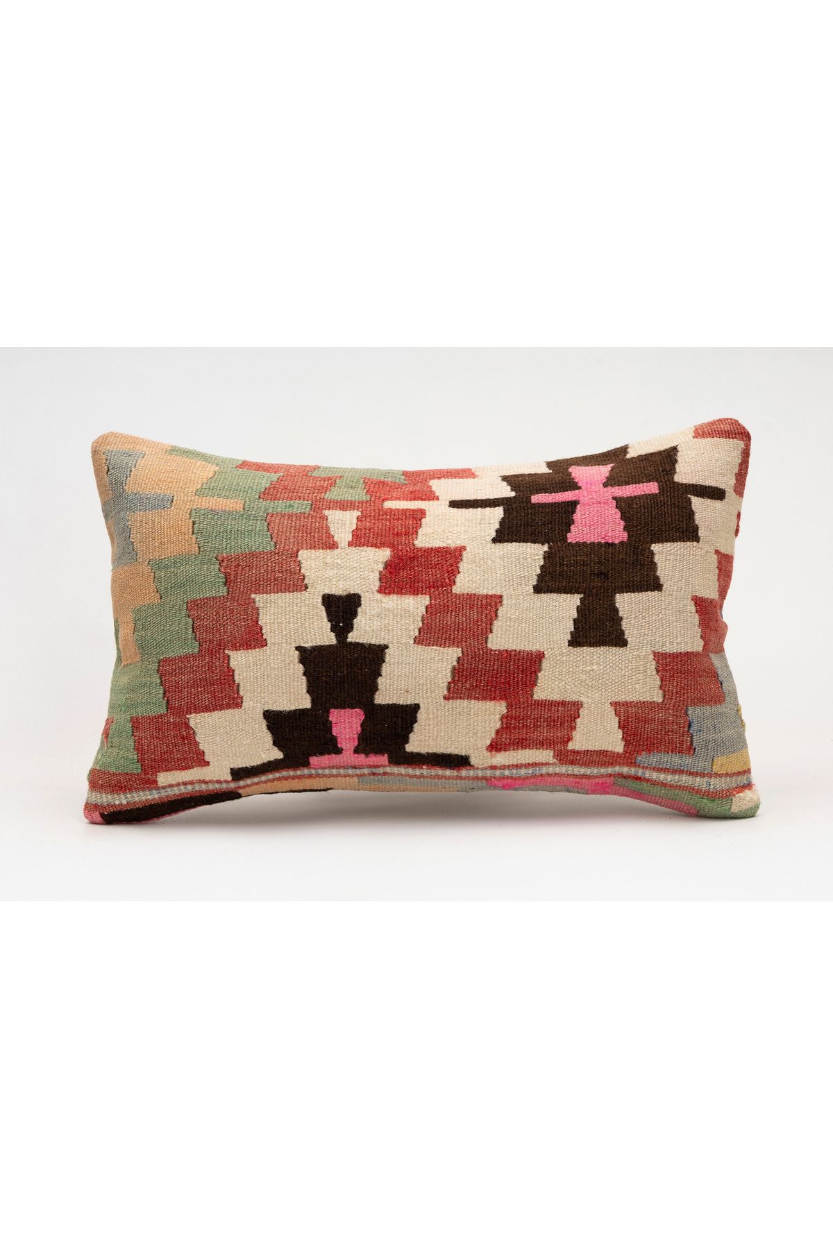 Kilim Whole Sale El Yapımı Kilim'den Yapılmış Vintage Kırlent Kılıfı, Yün, 30x50 Cm
