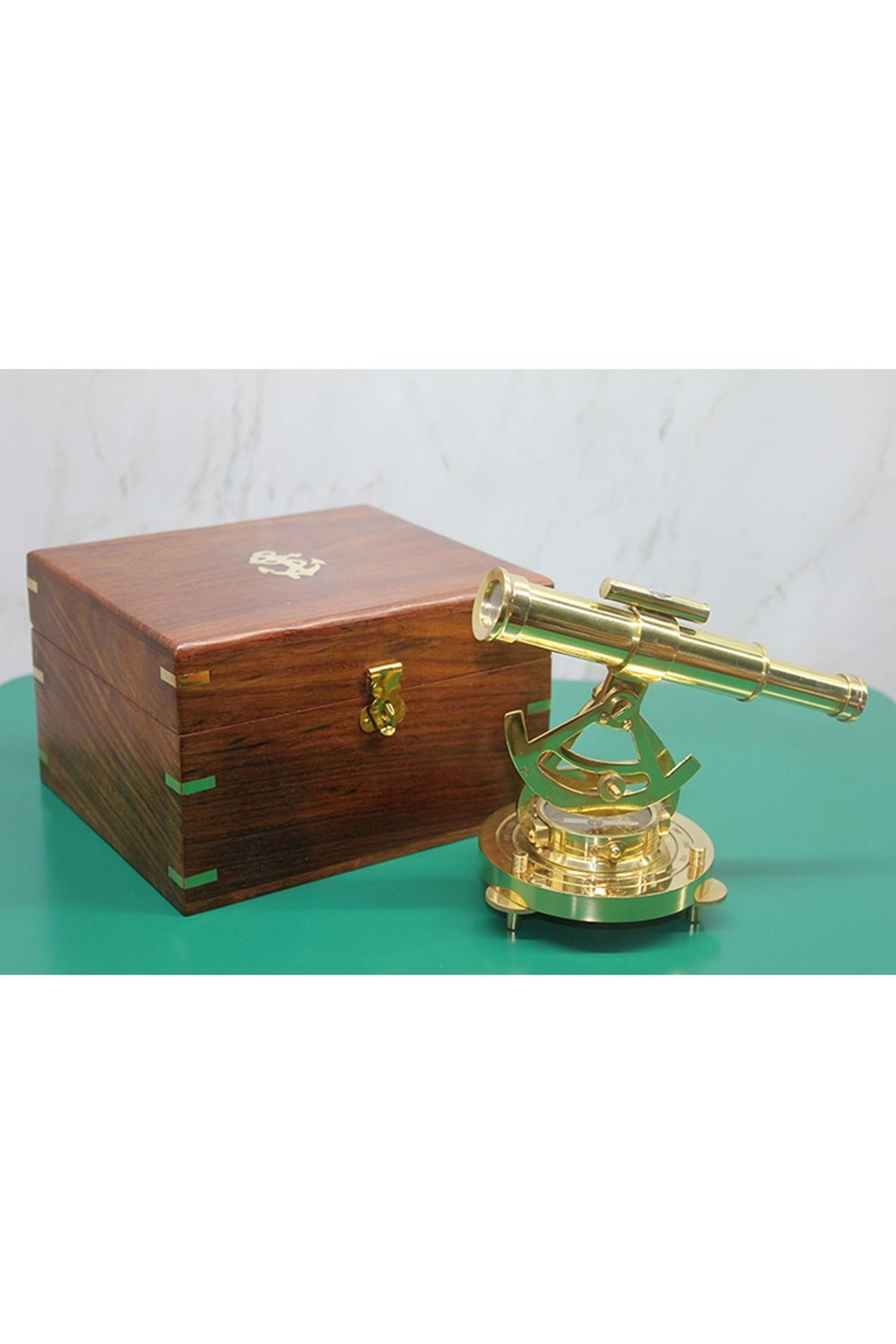 Store Ahşap Kutulu Pusulalı Dürbün 17*12 Cm
