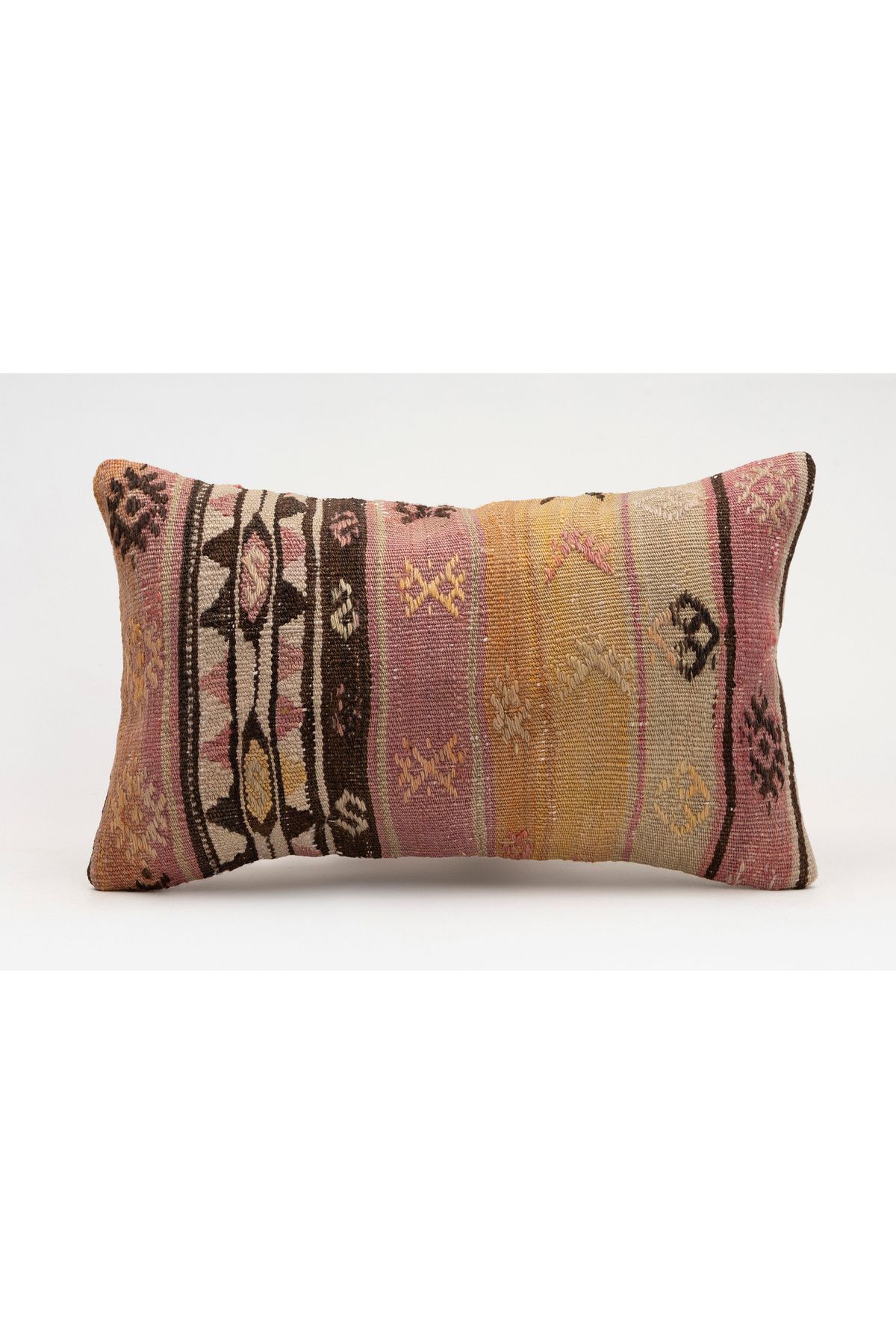 Kilim Whole Sale El Yapımı Kilim'den Yapılmış Vintage Kırlent Kılıfı, Yün, 30x50 Cm