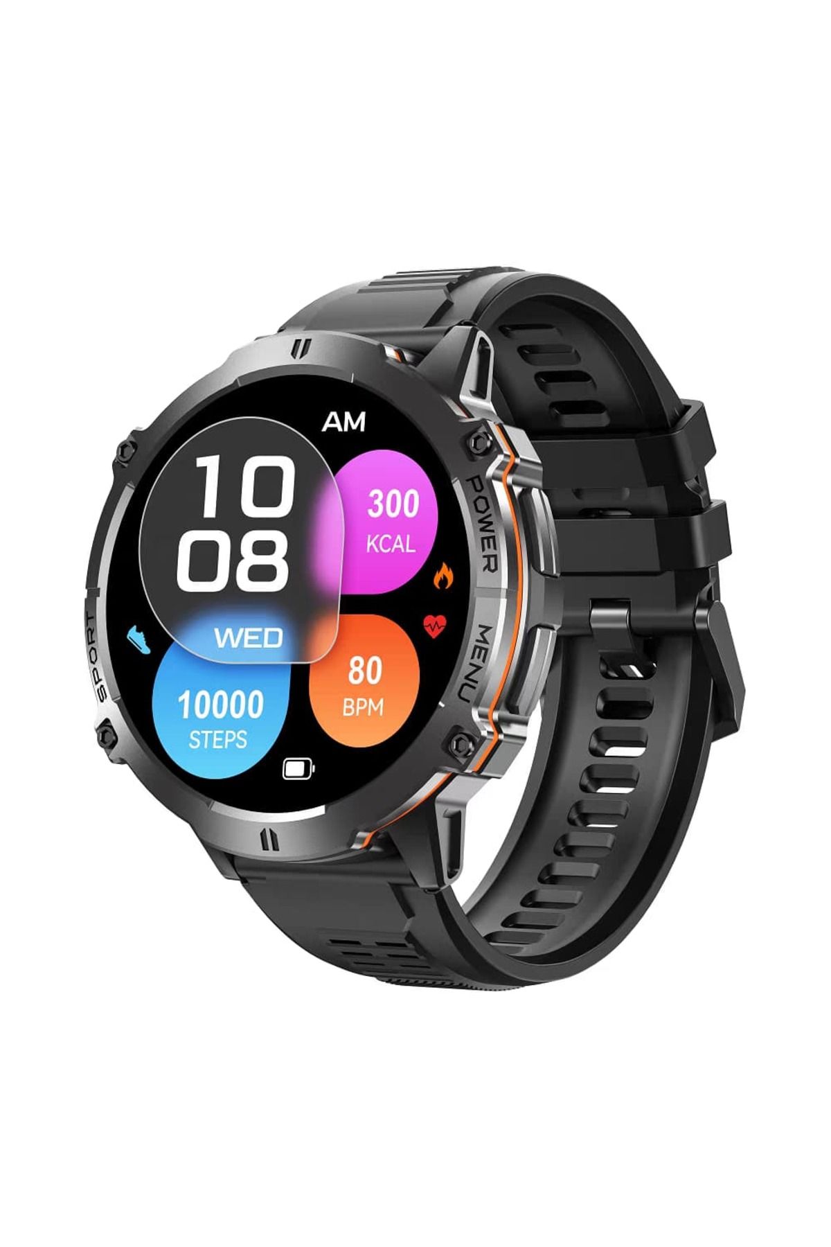 MISAWA HARVOX X2 Pro Akıllı Saat 100 Gün Şarj Darbe Emici Su Geçirmez Tüm Telefonlarla Uyumlu