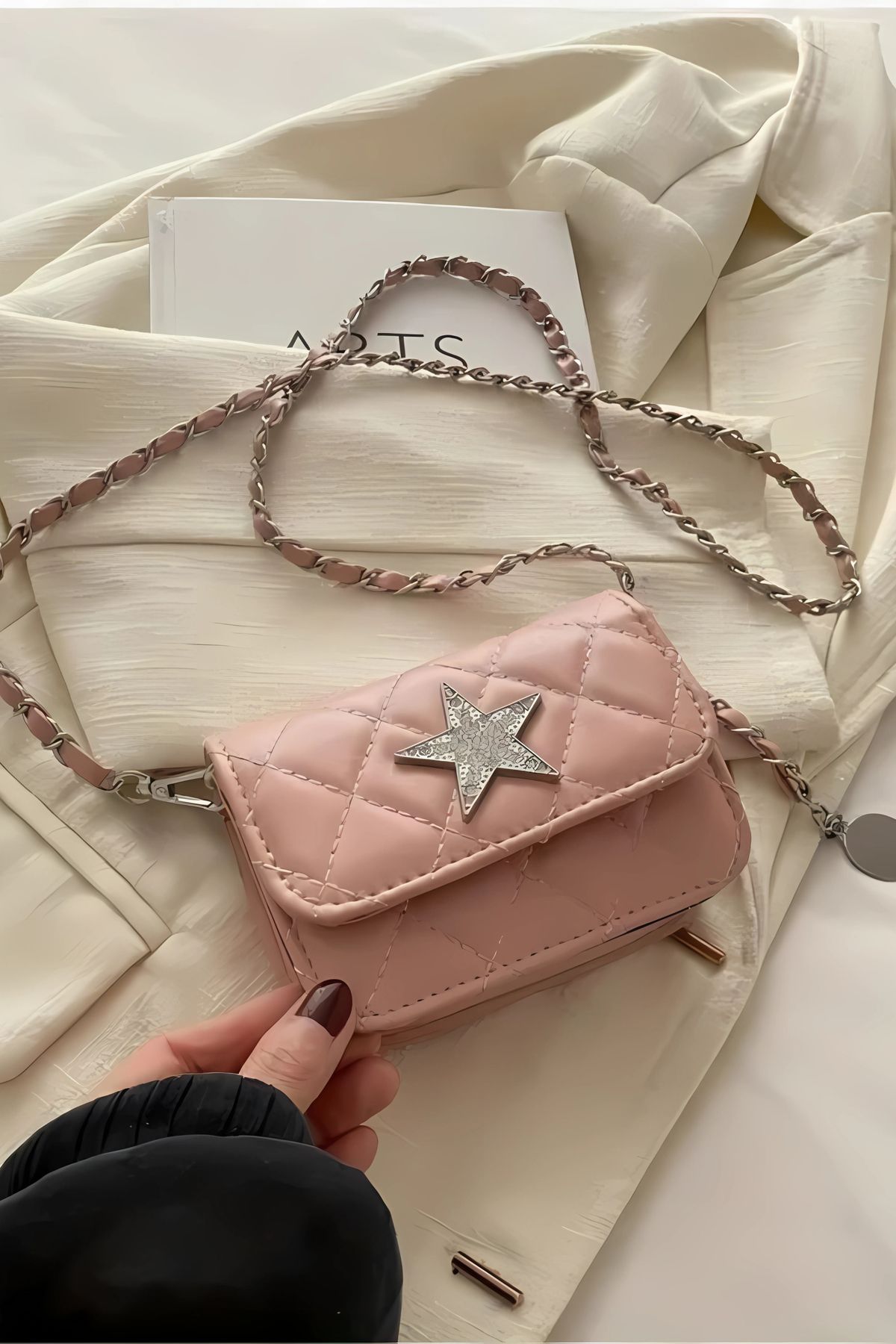 KatalogBoutique Yıldız Detaylı Mini Boy Kadın Omuz Çanta