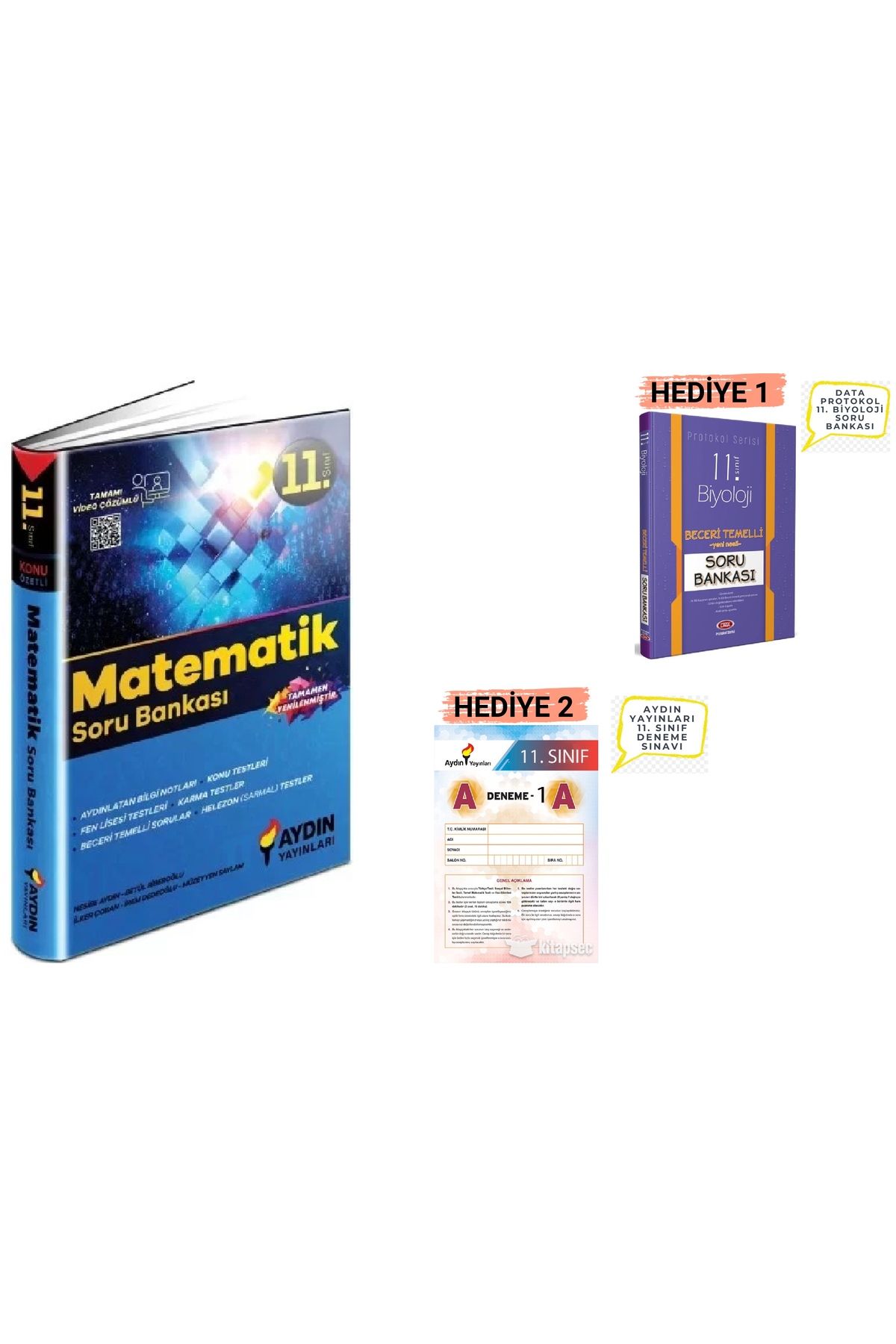 Aydın Yayınları 11. Matematik Soru Bankası 2025-2026 Bol Hediyeli