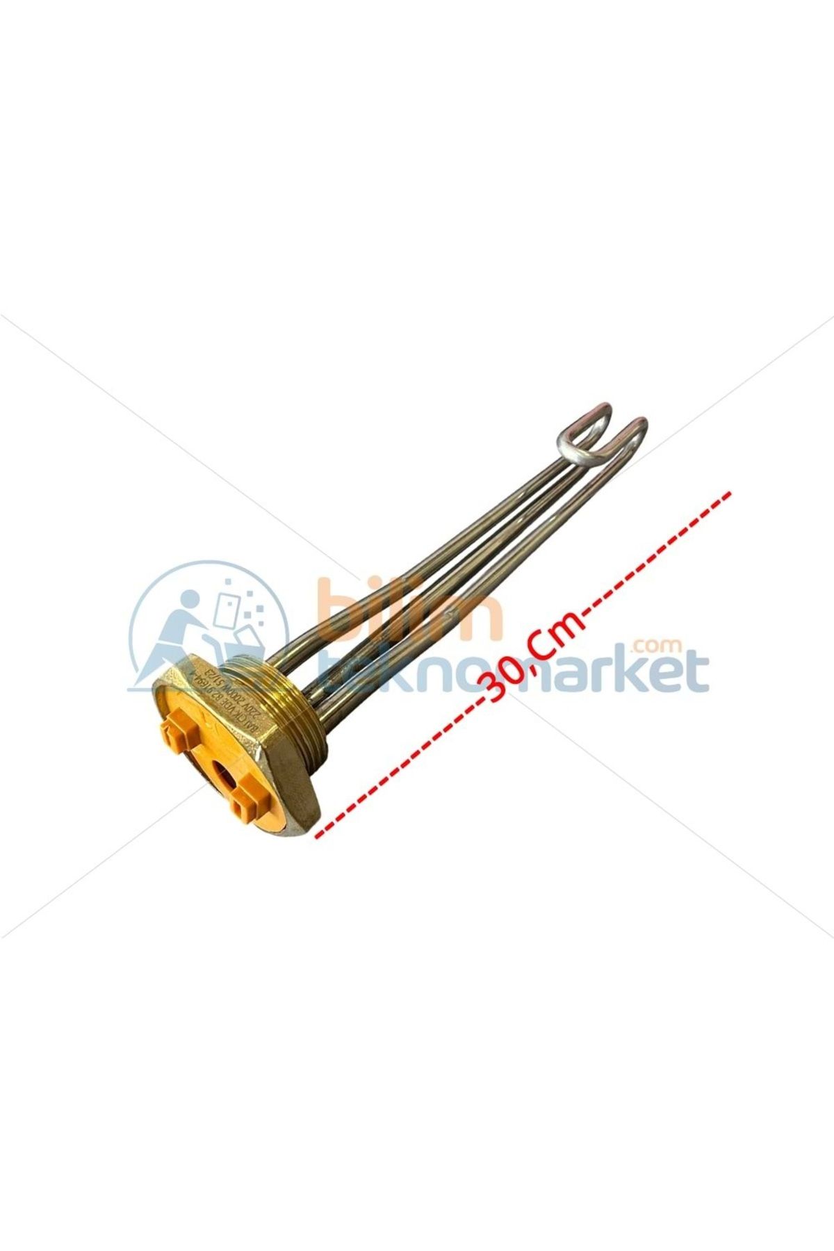 BALÇIK MEŞALE ÇAY KAZANI REZİSTANSI KÖŞELİ KIVRIK KROM (KALIN DİŞ) 2000W 220V 30,CM ORİJİNAL CR117331