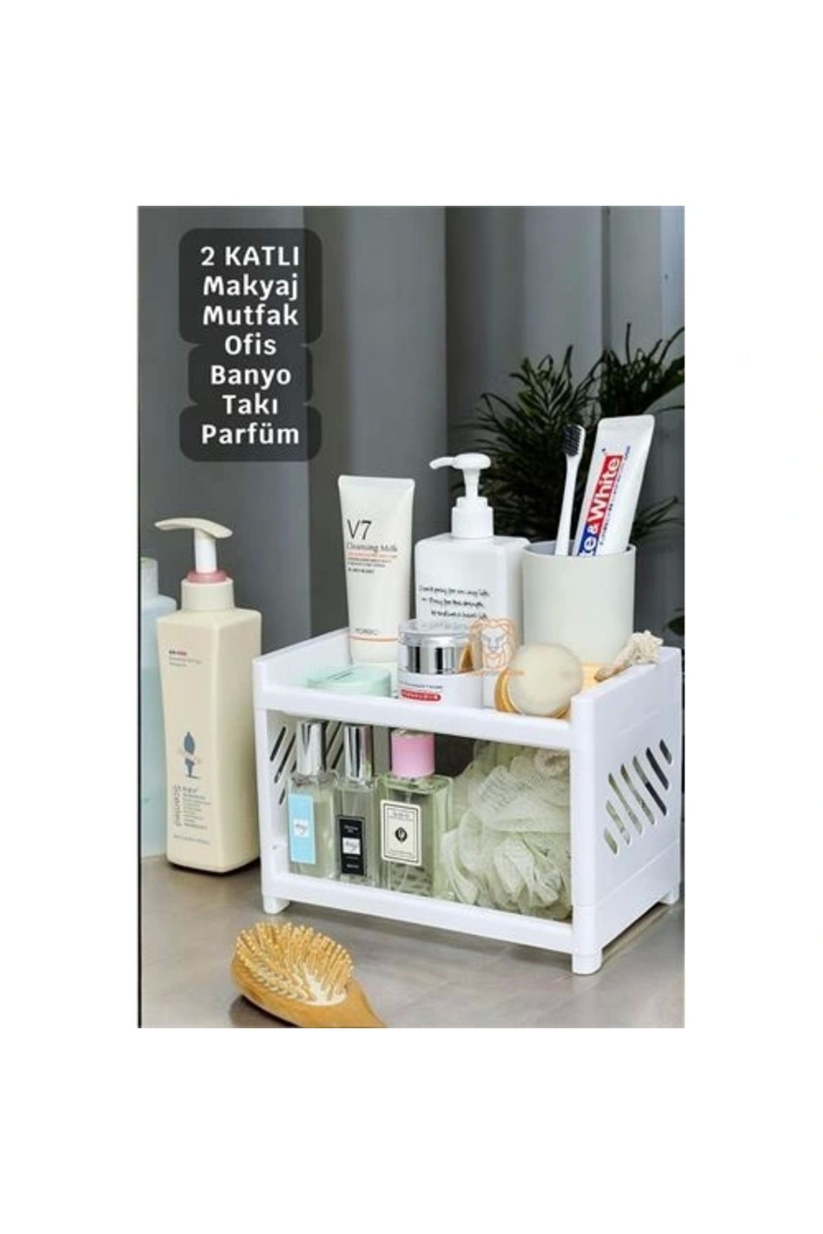shopwave Organizer 2 Katlı Raf Mutfak Rafı Banyo Ofis Masa Rafı