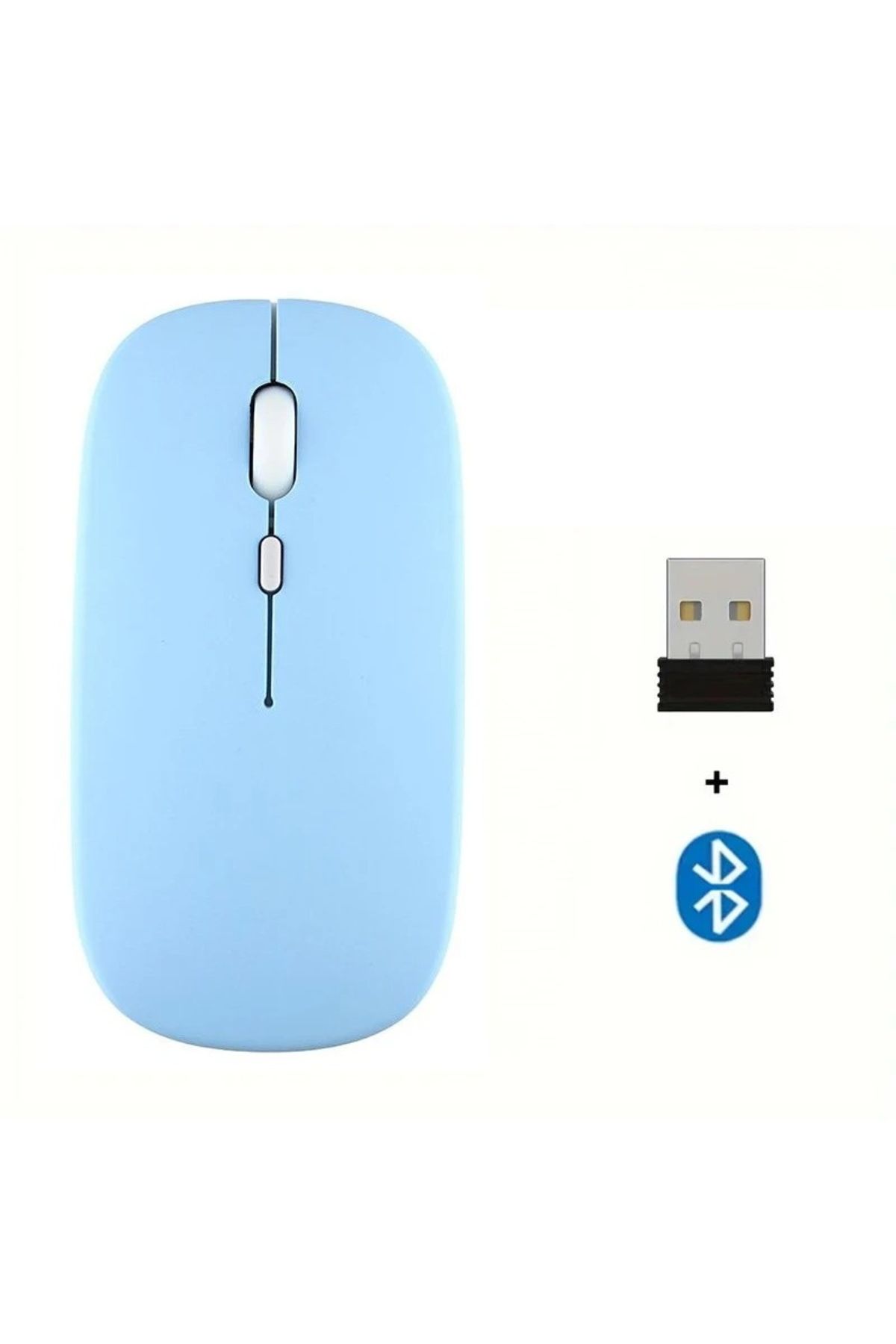 m.tk moveteck Tablet Telefon Laptop Windows Uyumlu Kablosuz Şarjlı Slim Renkli Bluetooth Mouse Fare