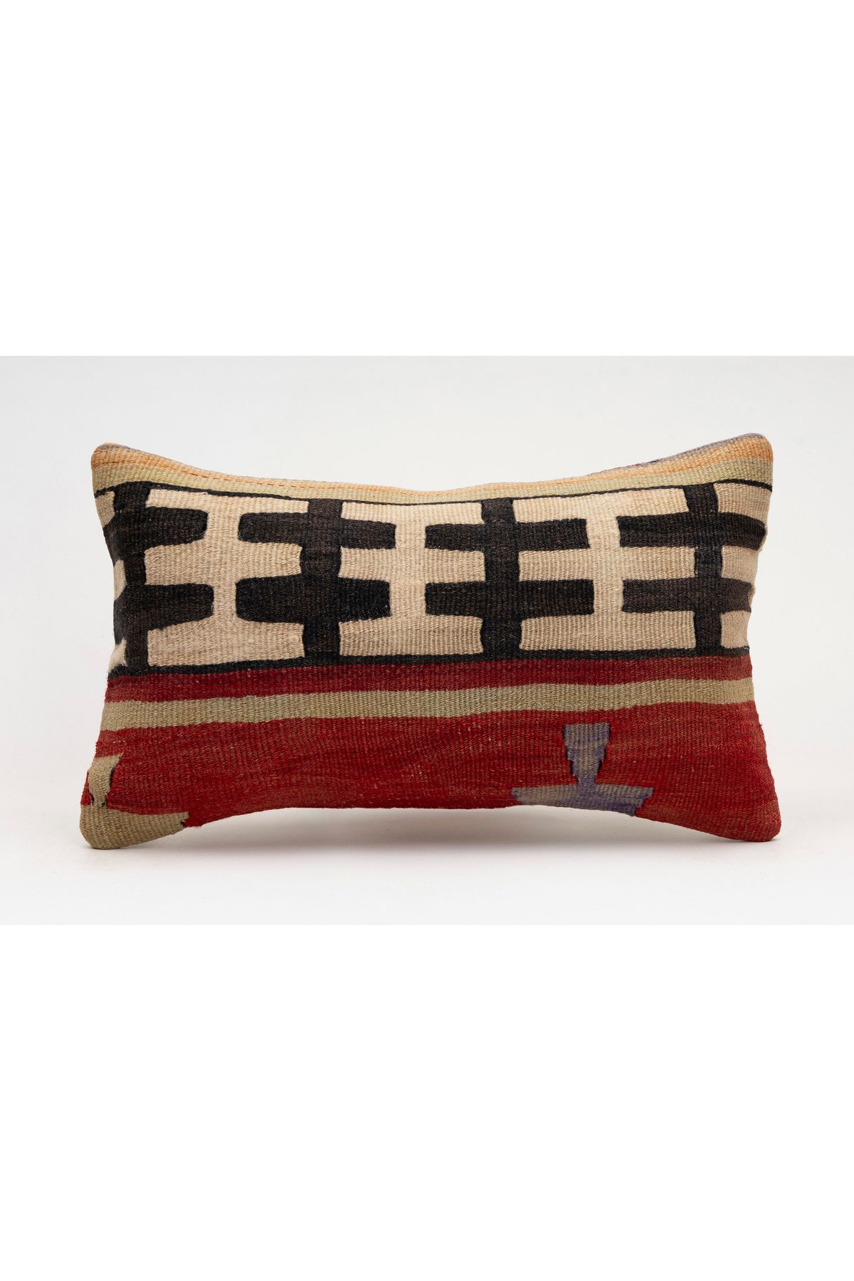 Kilim Whole Sale El Yapımı Kilim'den Yapılmış Vintage Kırlent Kılıfı, Yün, 30x50 Cm