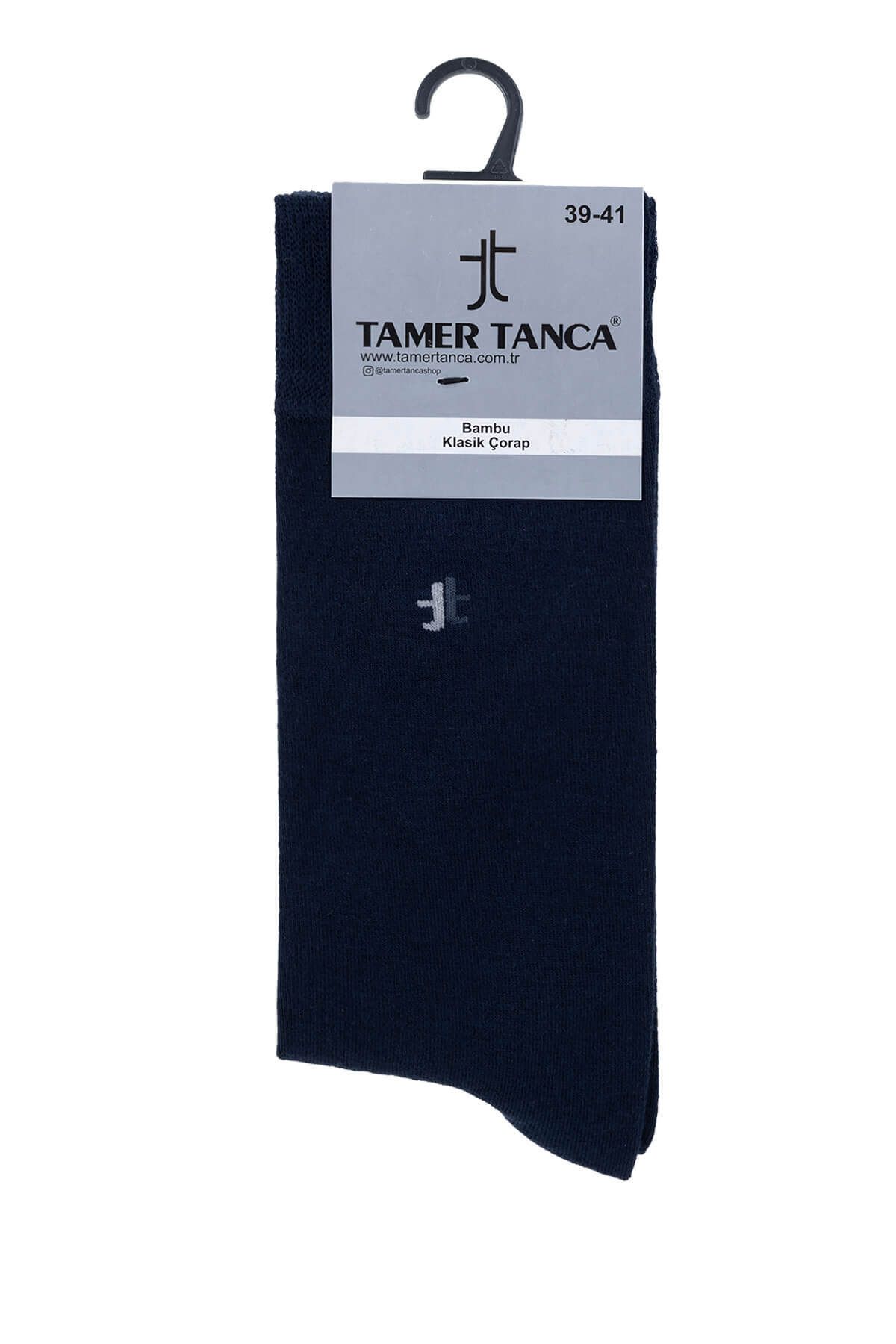 Tamer Tanca Erkek Bambu Lacivert Klasik Çorap