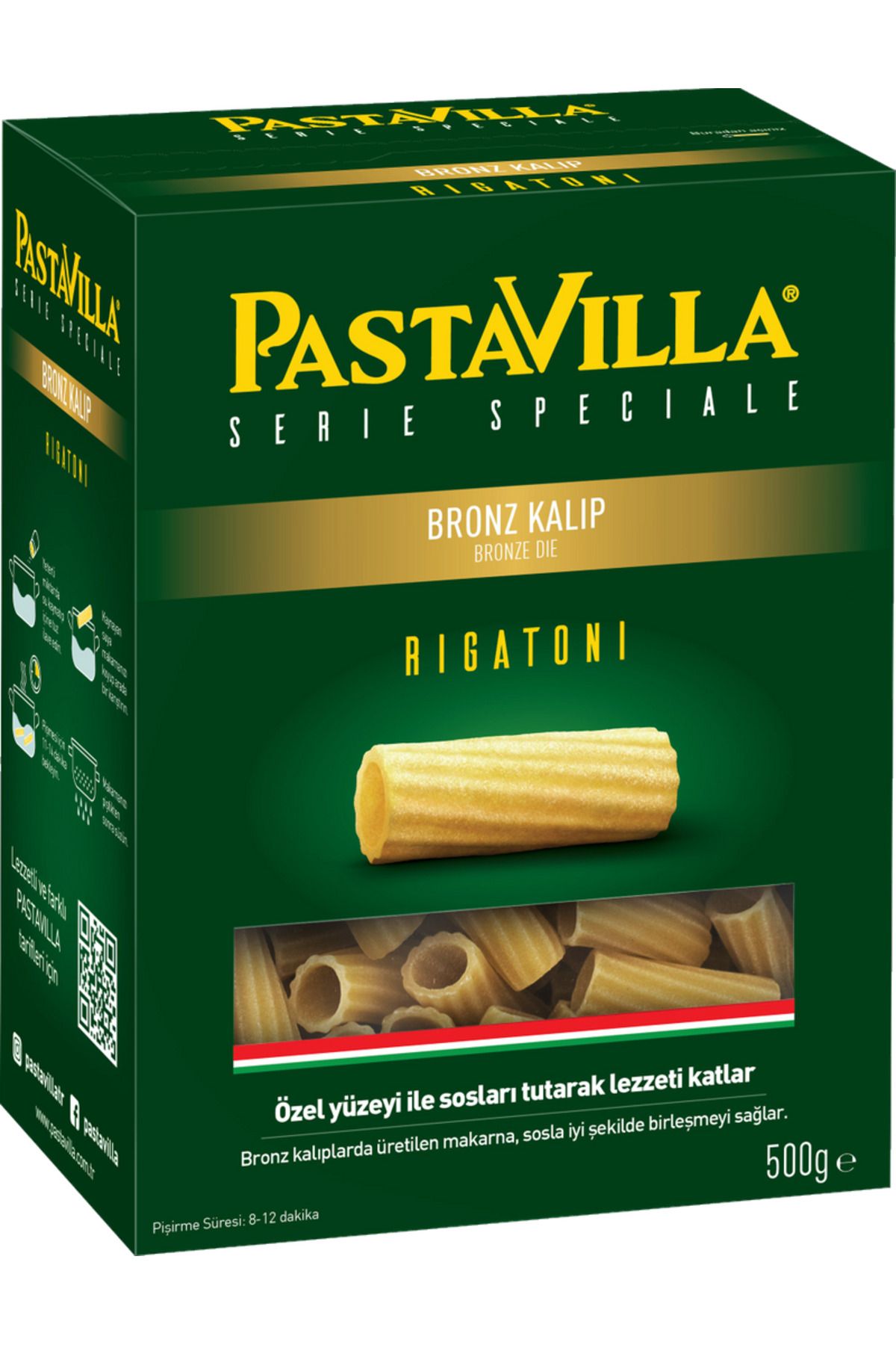 Pastavilla Bronz Rigatoni Makarna 500 gr