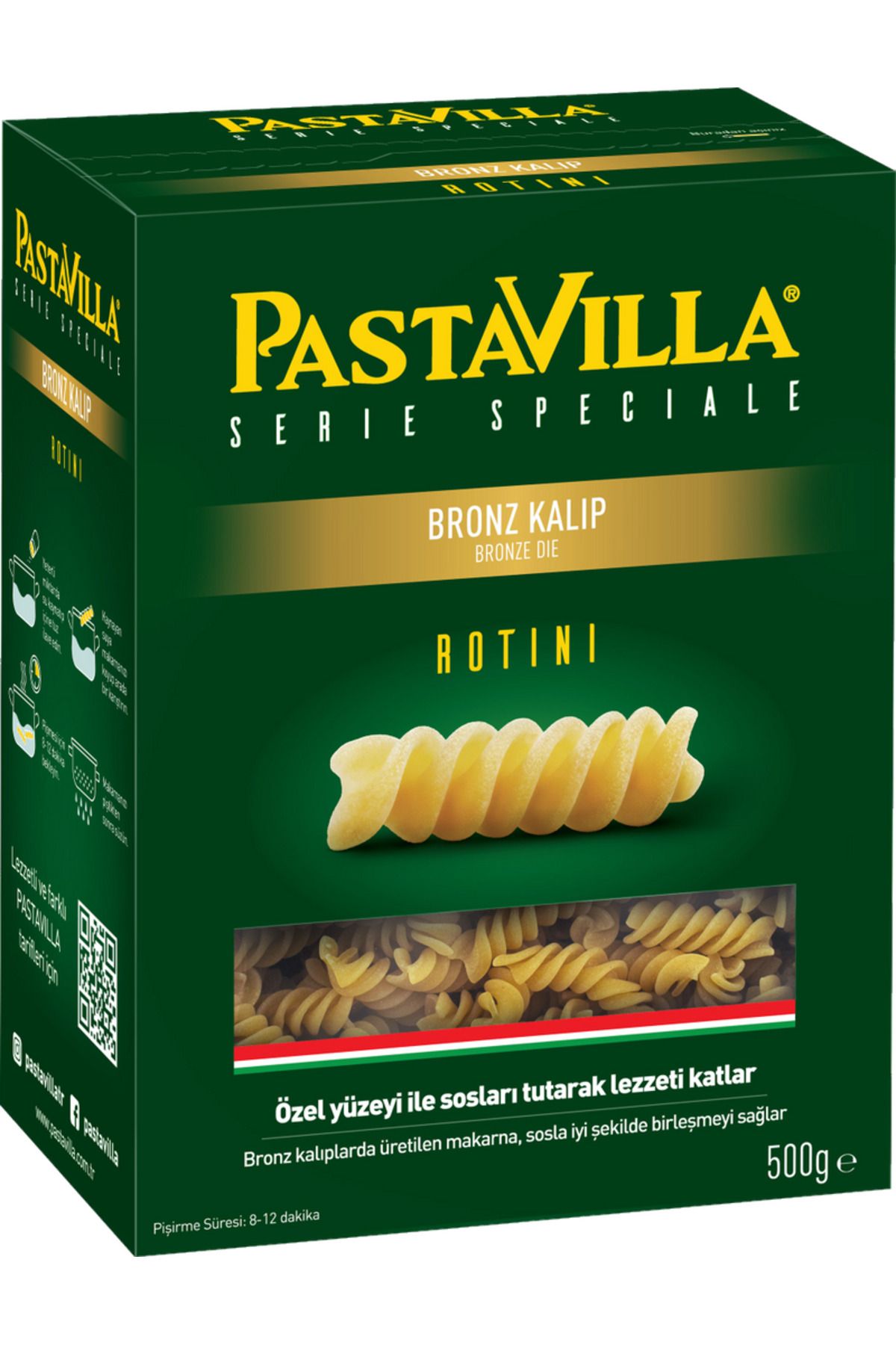 Pastavilla Bronz Kalıp Rotini Makarna 500gr