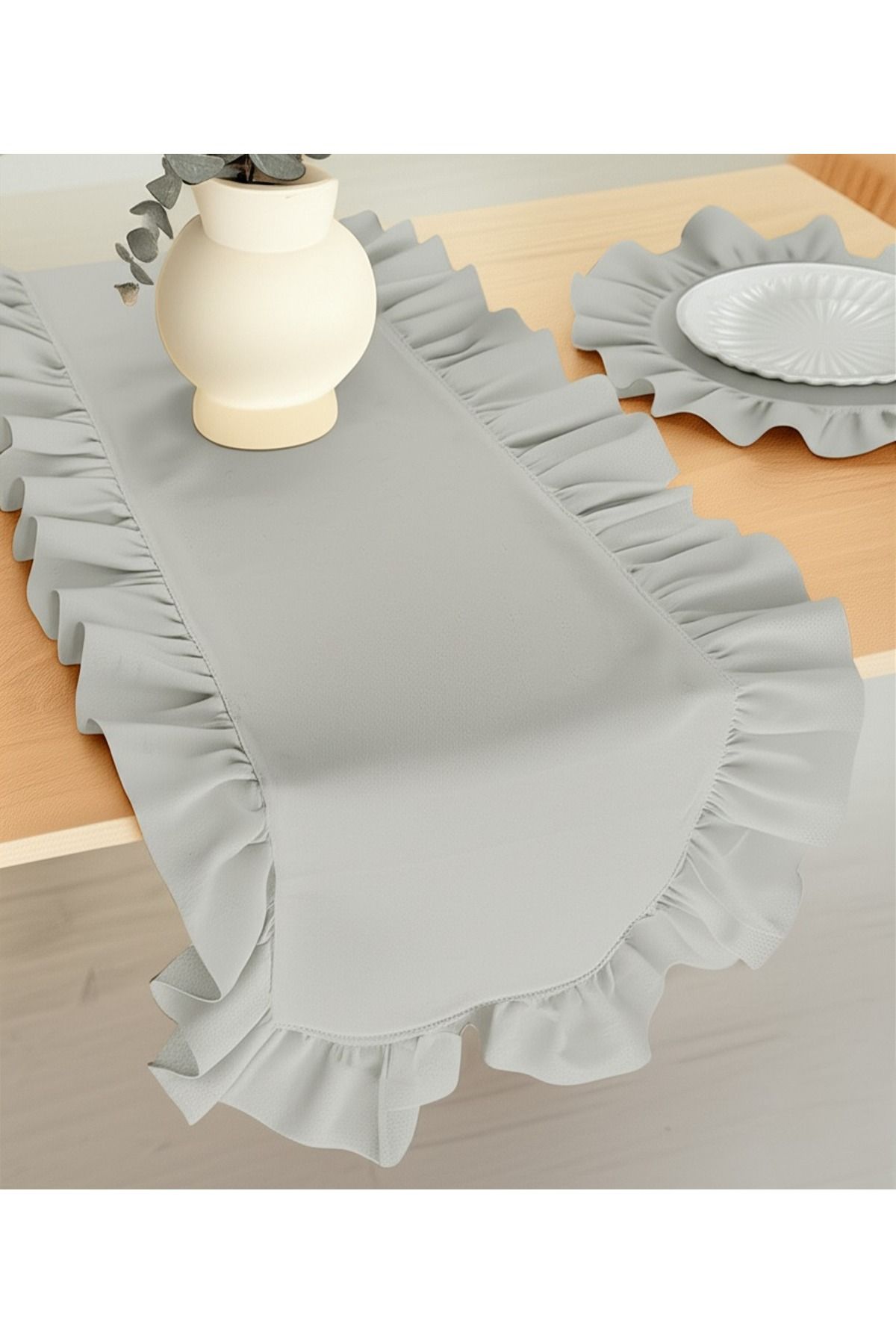 kesenegore Fırfırlı Ranforce Kumaş (40 x 130) Runner