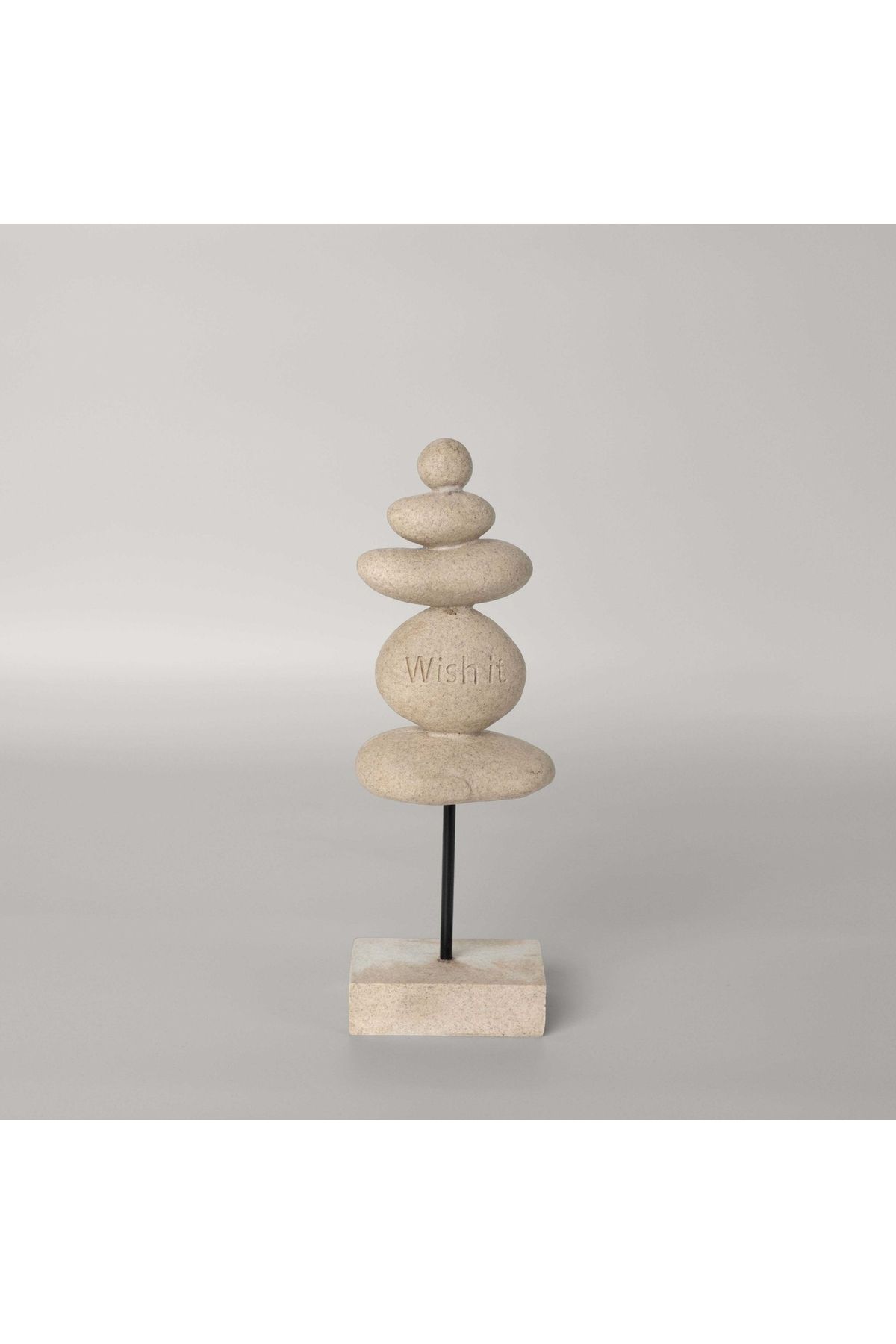 DEKORANLA Doğal Taşlı Ayaklı Dekor, 10x7x29 cm, şık ve modern tasarım