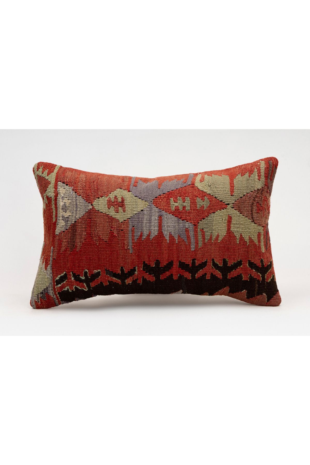 Kilim Whole Sale El Yapımı Kilim'den Yapılmış Vintage Kırlent Kılıfı, Yün, 30x50 Cm