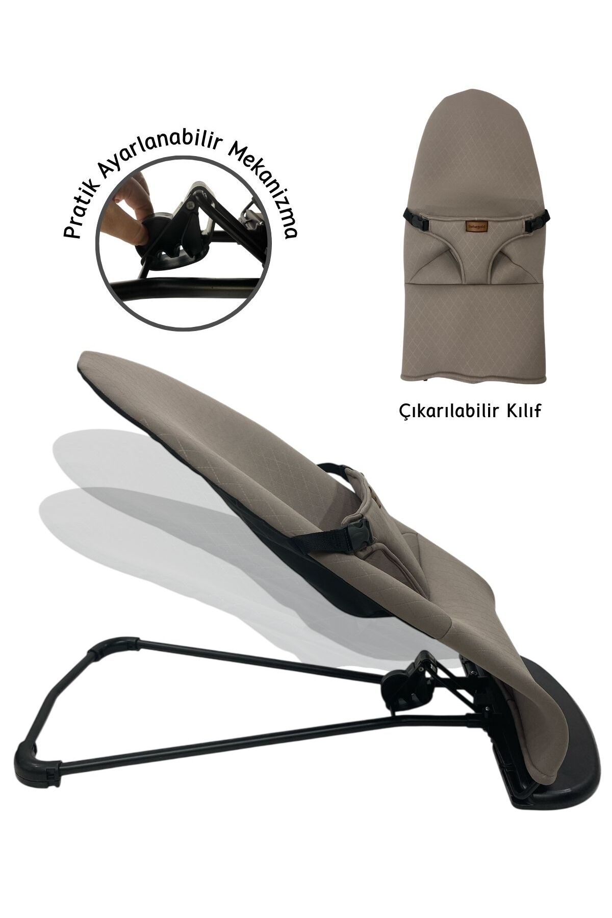 BEBEGOLD Üç Kademeli Sallanan Ana Kucağı, Katlanabilir fotoğrafı 3 (önizleme)