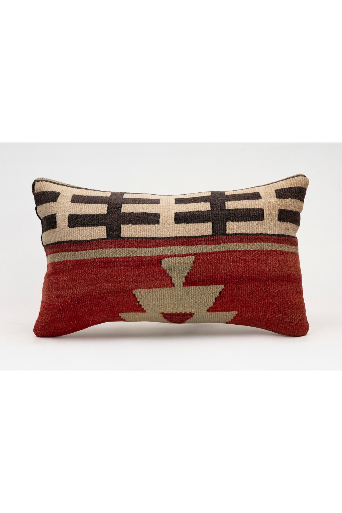 Kilim Whole Sale El Yapımı Kilim'den Yapılmış Vintage Kırlent Kılıfı, Yün, 30x50 Cm