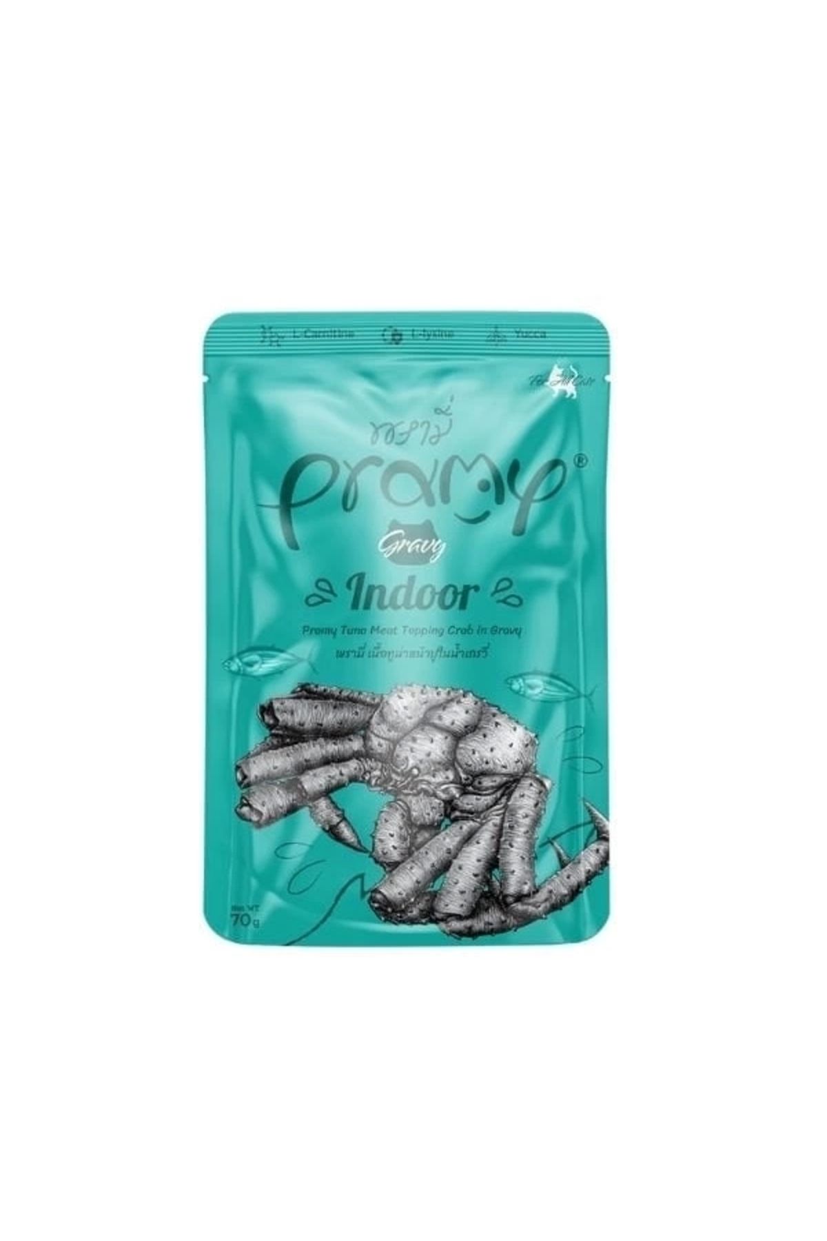 Generic Pramy Indoor Sos İçinde Yengeçli ve Ton Balıklı Pouch Yetişkin Konserve Kedi Maması 70 Gr