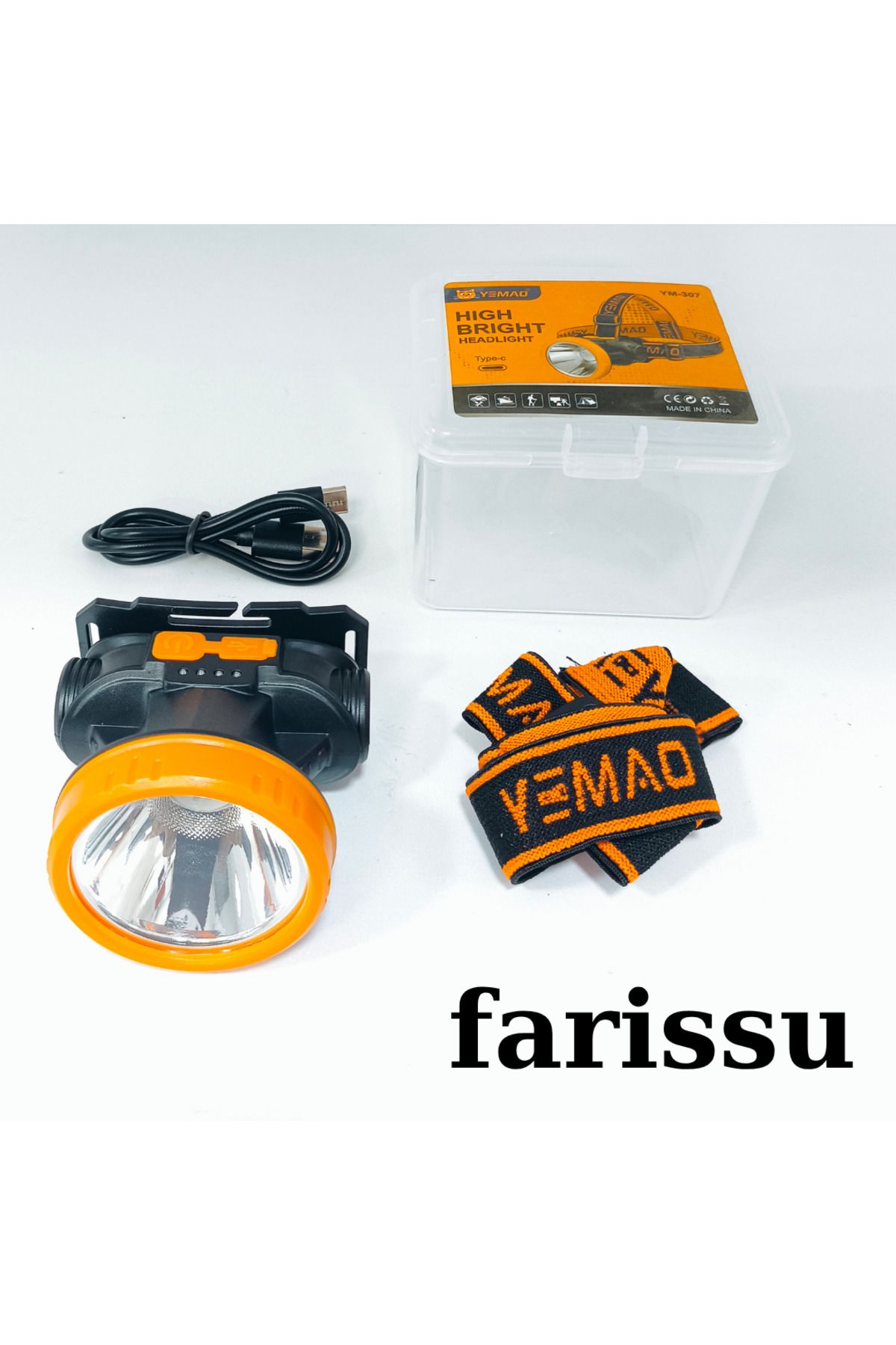 farissu YEMAO YM-307 Şarjlı Kafa Lambası | 1800 mAh LED Baş Feneri