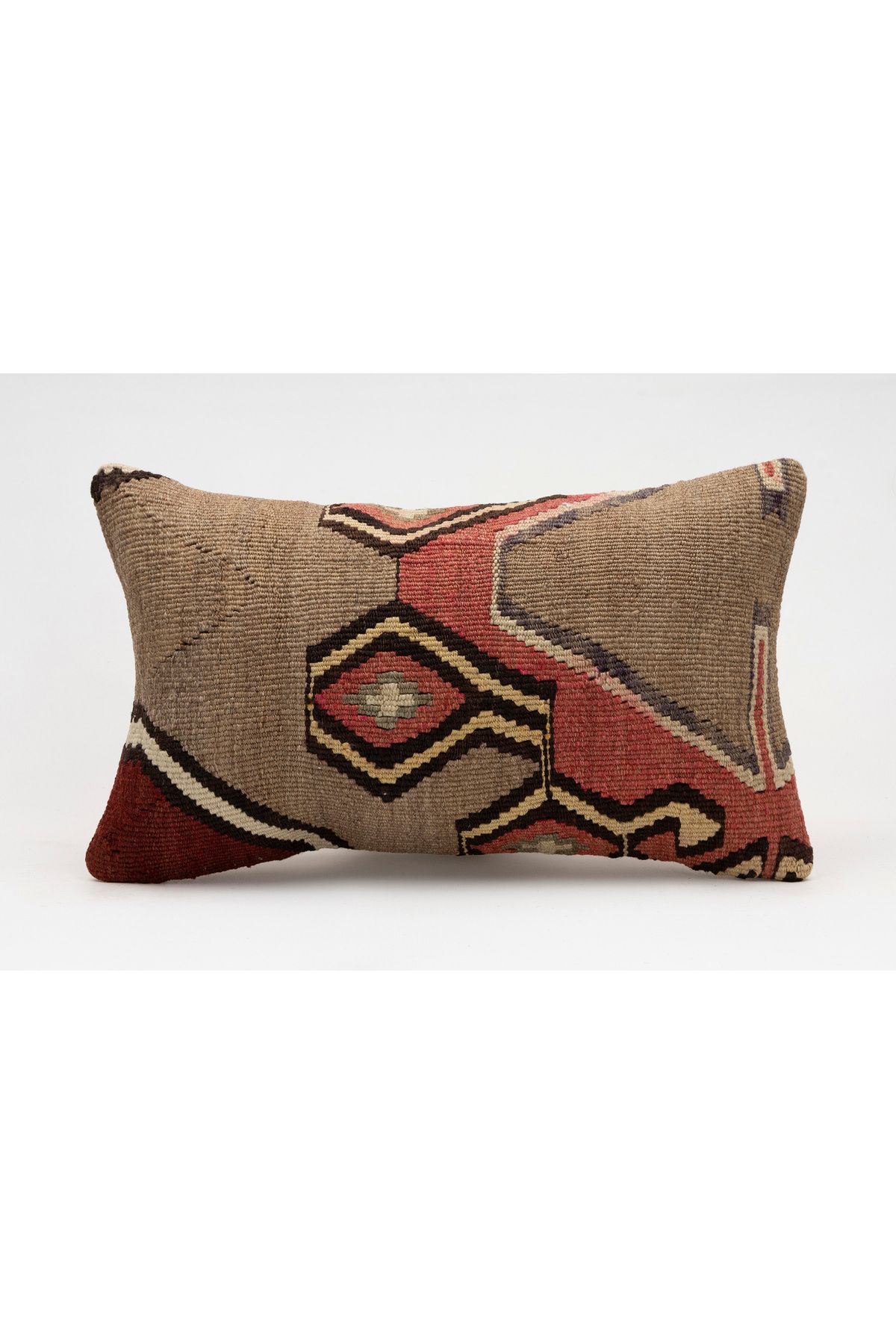 Kilim Whole Sale El Yapımı Kilim'den Yapılmış Vintage Kırlent Kılıfı, Yün, 30x50 Cm