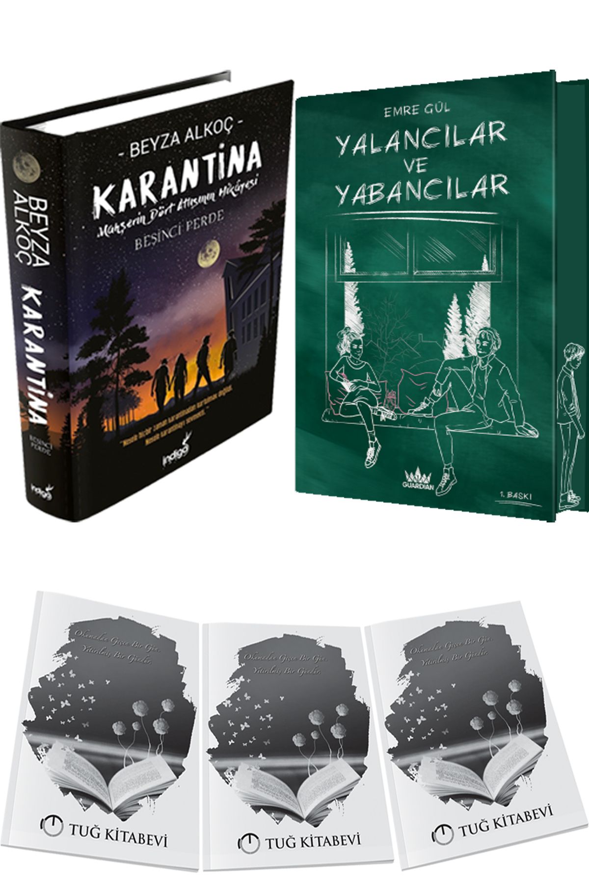 İndigo Kitap Karantina 5 Ciltli ve Yalancılar ve Yabancılar 1 Ciltli Özel Baskı + Hediyeli
