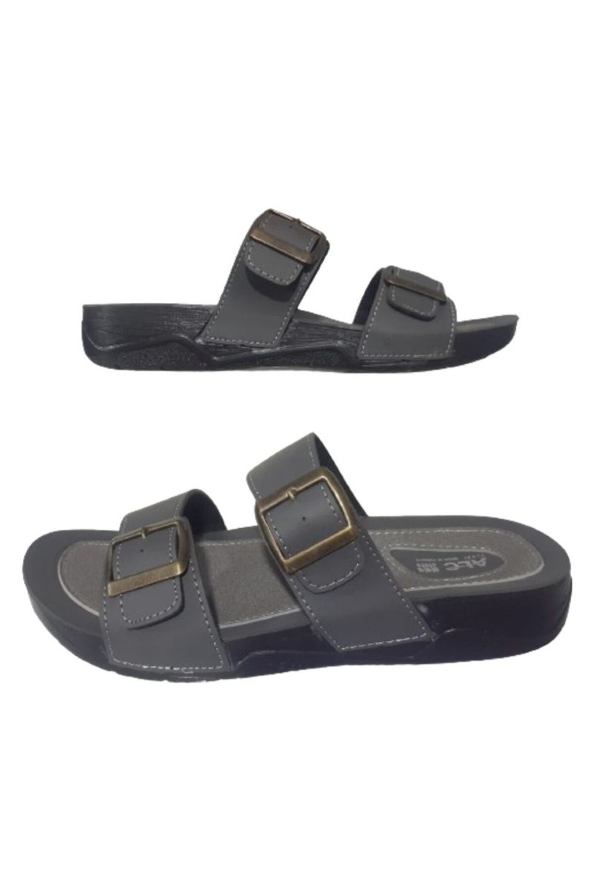 Demashoes-Smoked Double Buckle Orthopedic Sole Daily Stylish Slippers 1