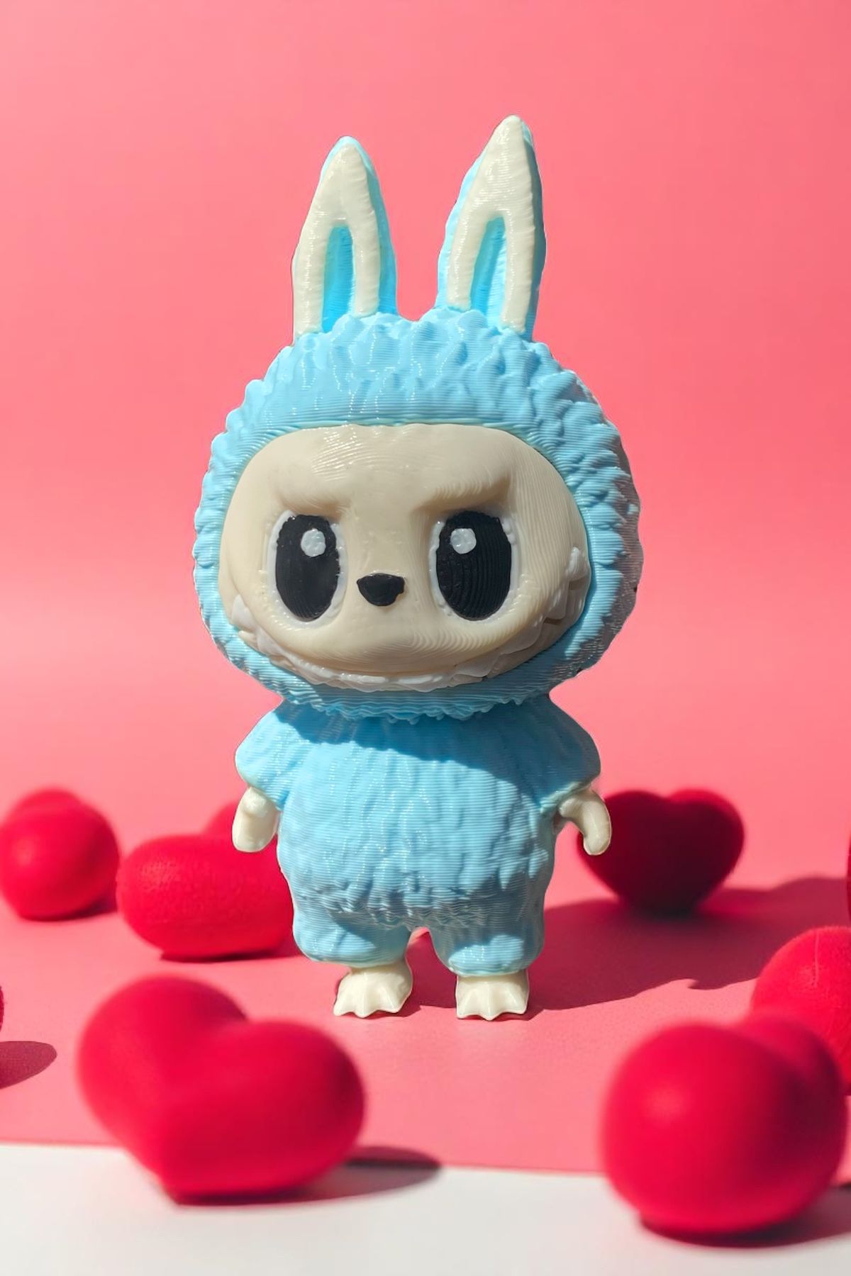 GiginGo Labubu Sevimli Canavar Pastel Mavi Figür 10cm - Labubu PopStar Figür