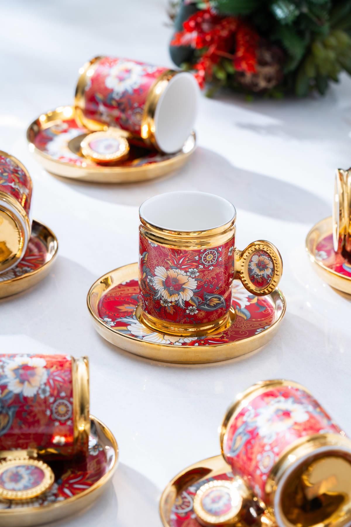 ACAR Oskar 6 Kişilik Kahve Fincanı Takımı - 90 ml