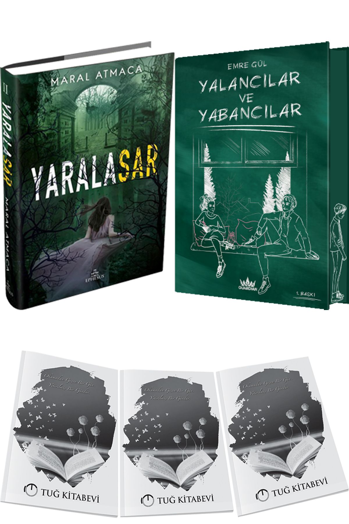 Ephesus Yayınları Yaralasar 2 Ciltli ve Yalancılar ve Yabancılar 1 Ciltli Özel Baskı + Hediyeli