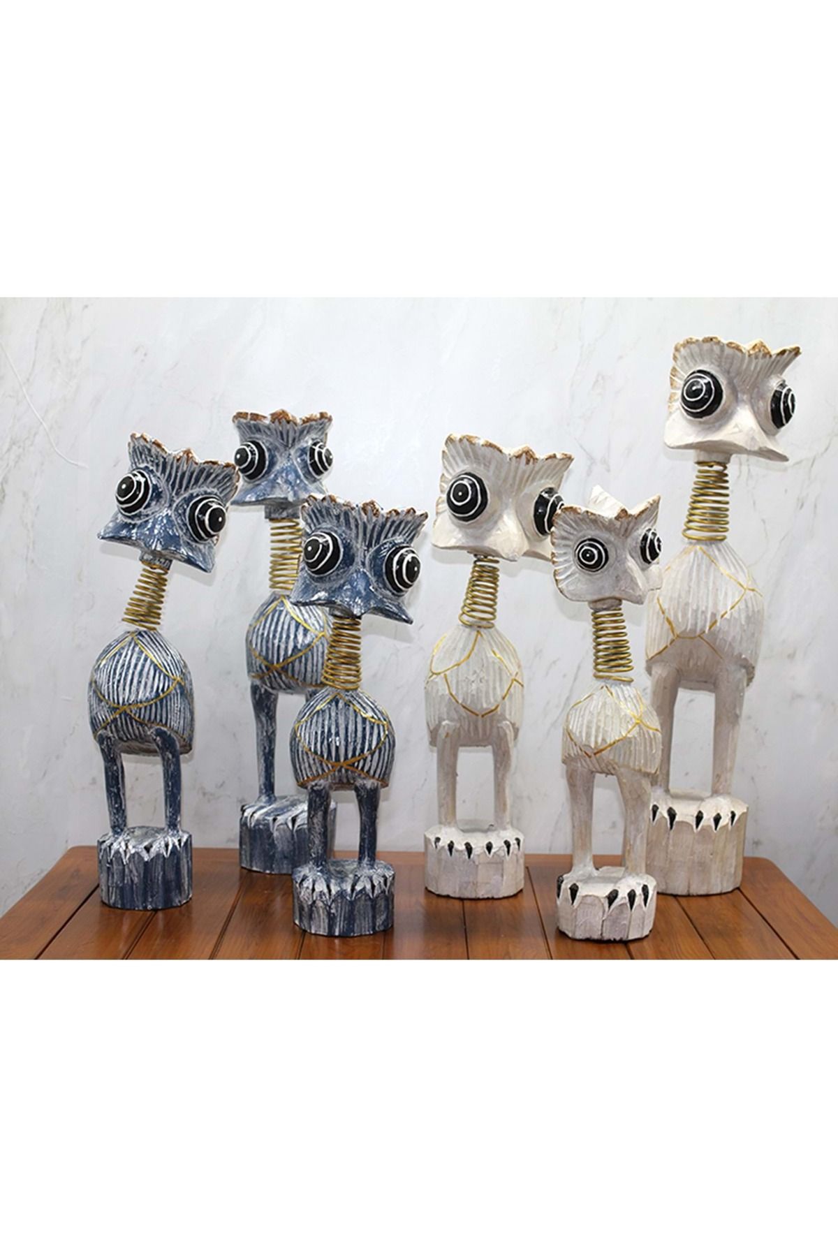 Store Ahşap 3'Lü Deve Kuşu Seti 45-50-60 Cm