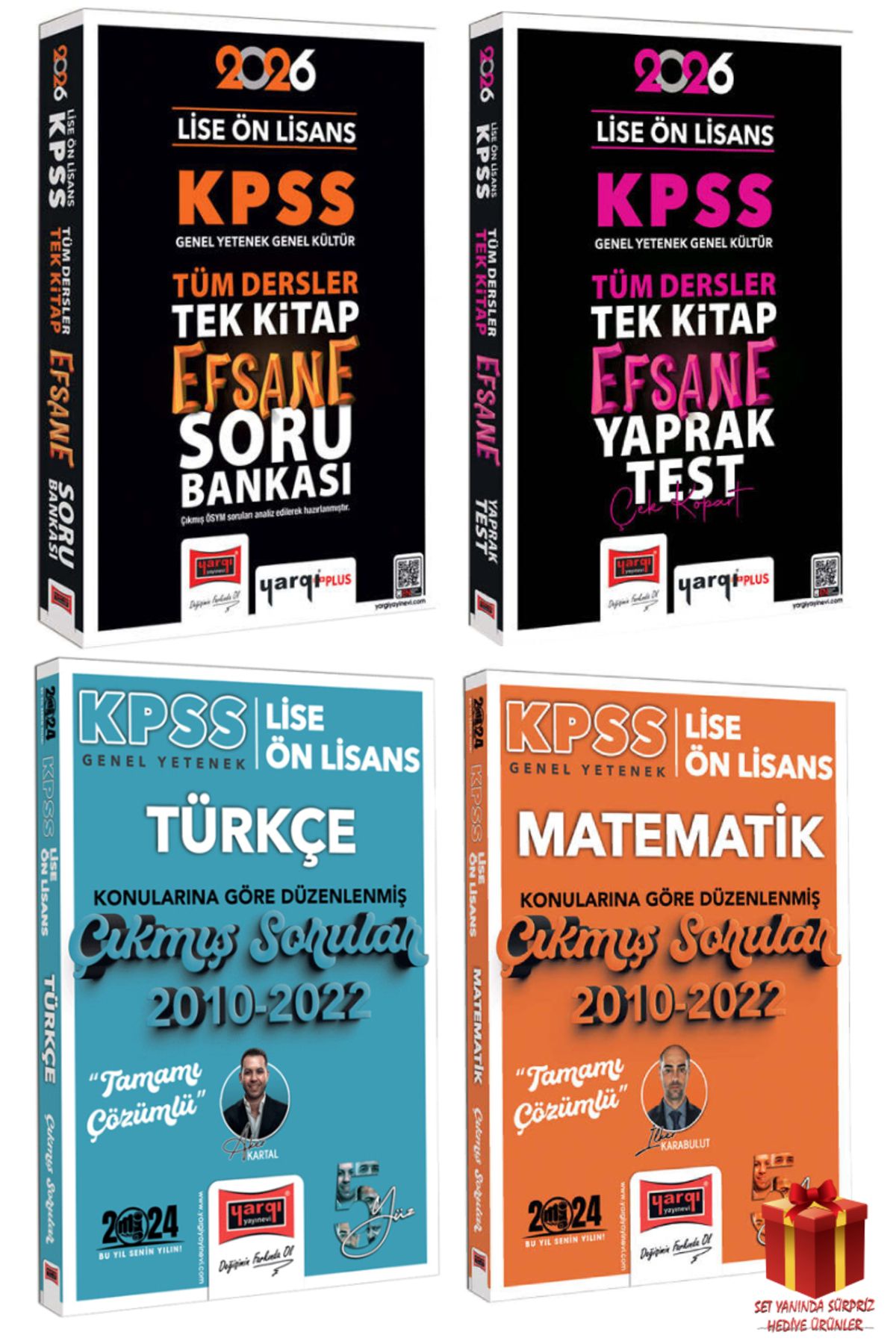 Yargı Yayınları 2026 Yargı Lise Ön Lisans Tüm Dersler Efsane Soru Bankası+Yaprak Test+Türkçe Matematik Çıkmış Sorula