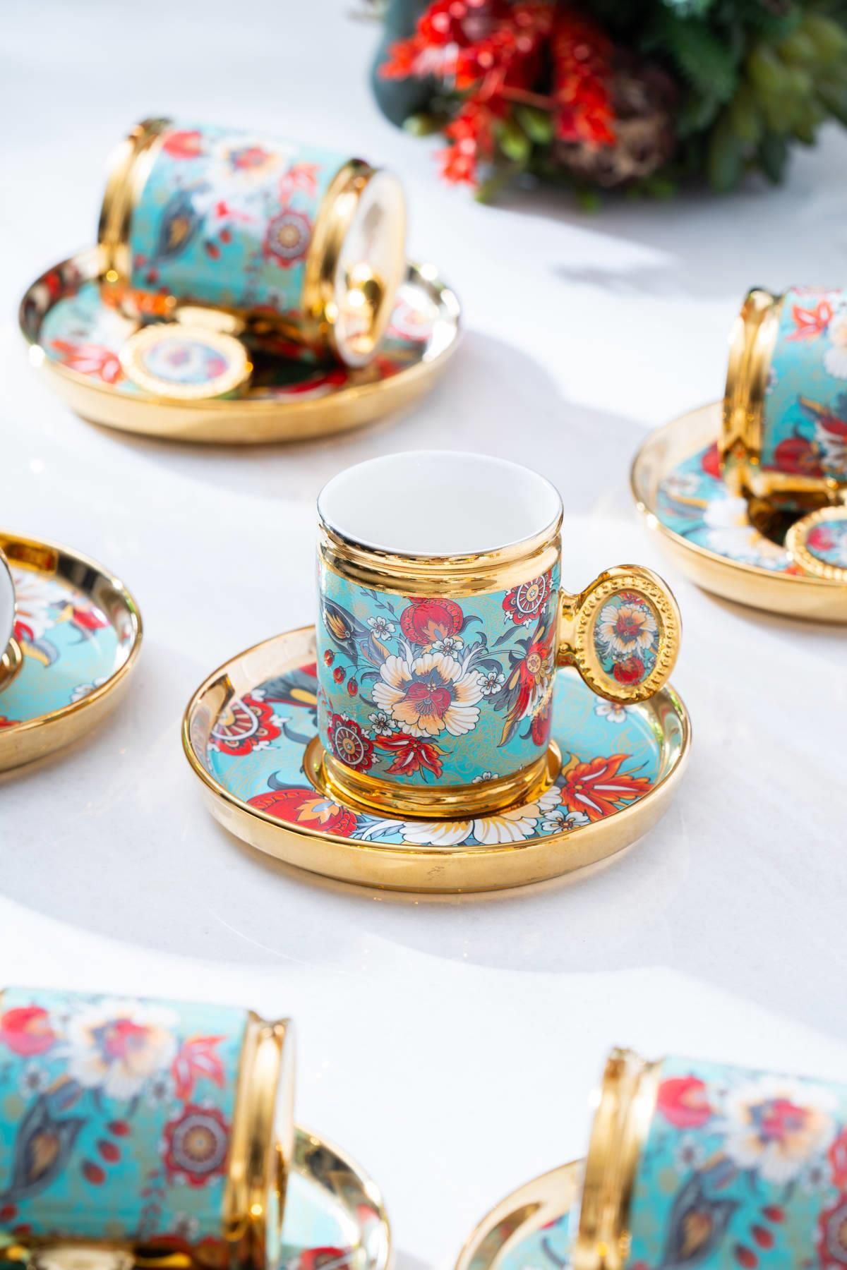 ACAR Oskar 6 Kişilik Kahve Fincanı Takımı - 90 ml